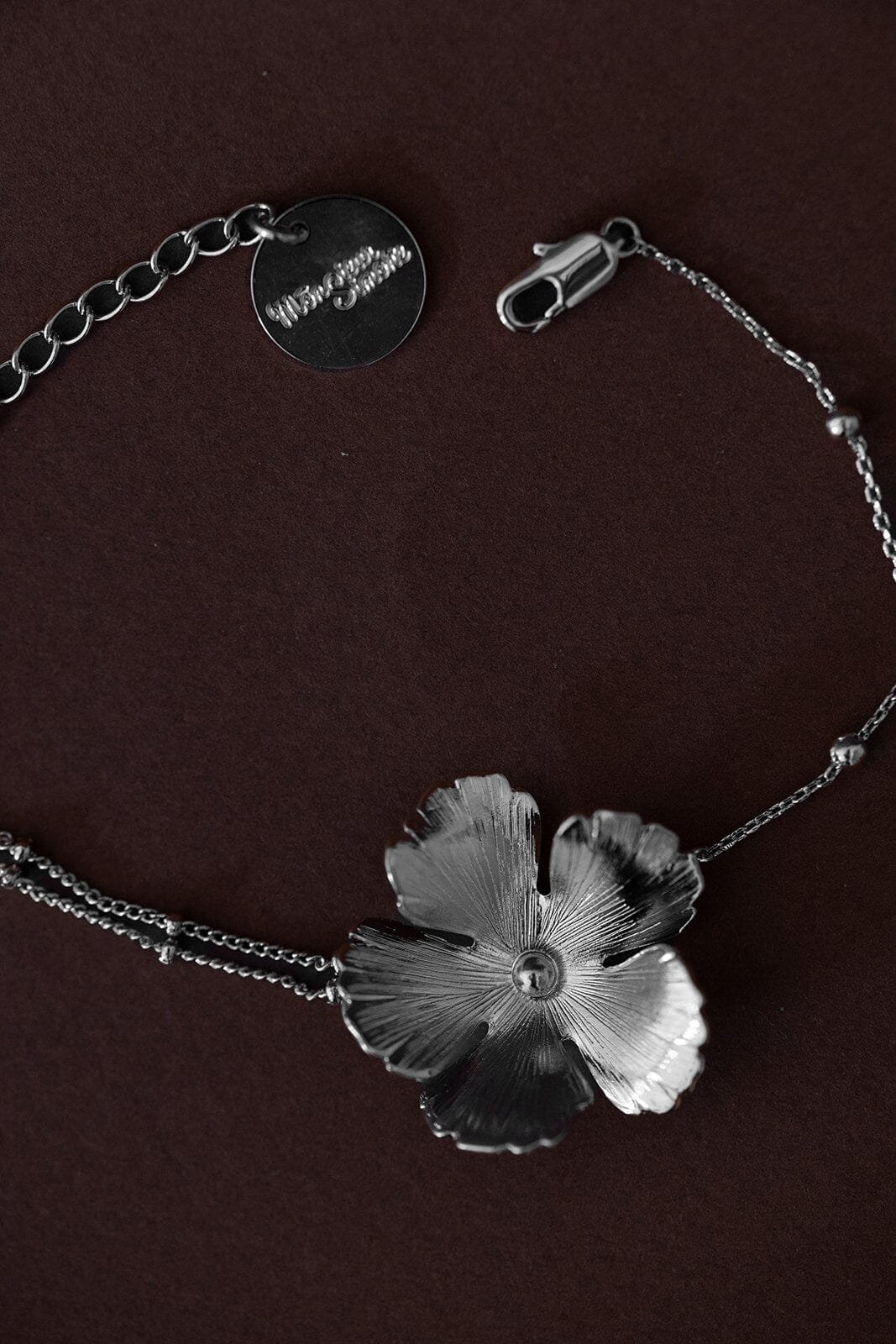 HESPÉRIS - Silver-plated flower bracelet MONSIEUR SIMONE Silver