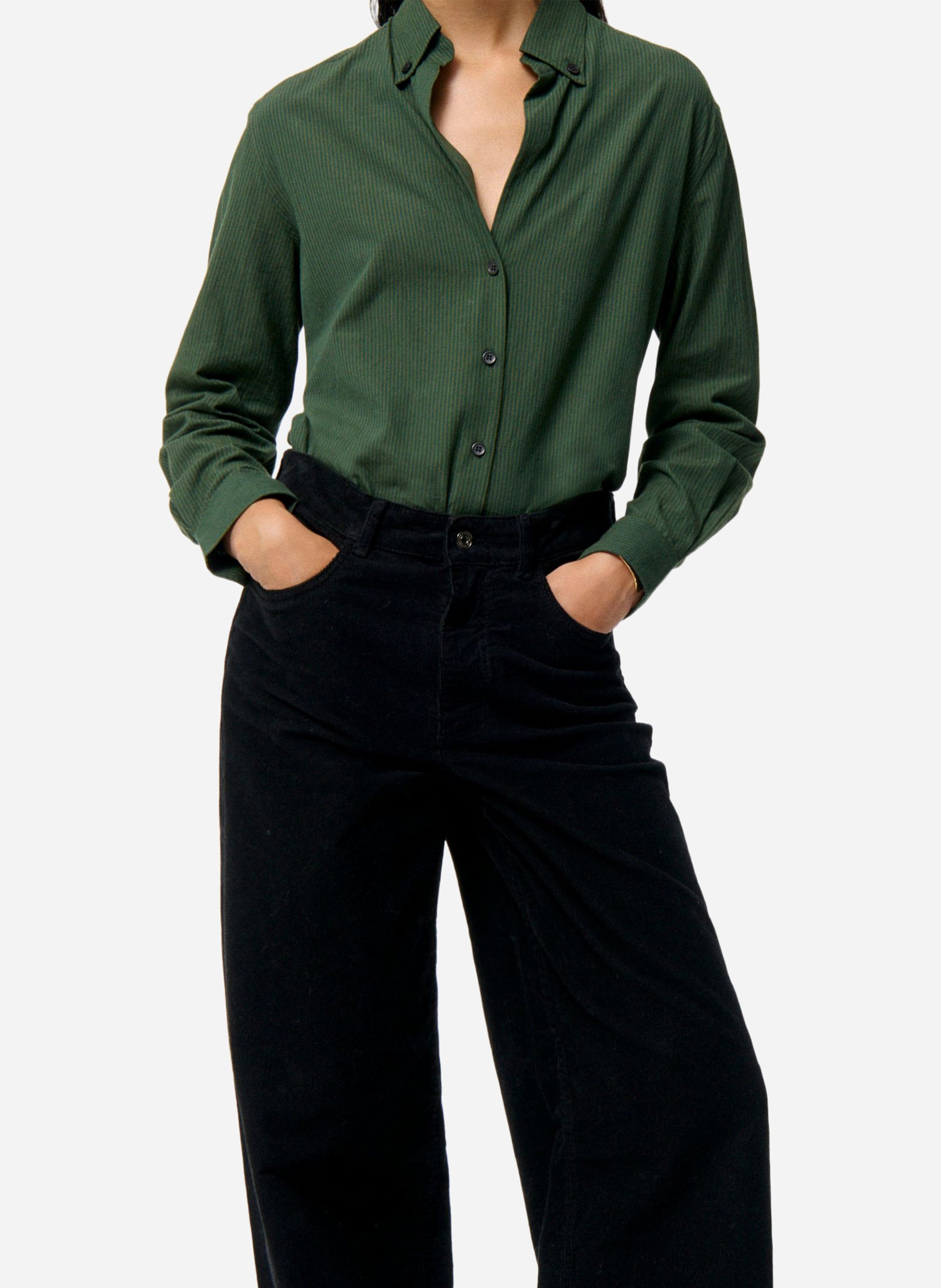 Wijde corduroy broek VANESSA BRUNO Zwart