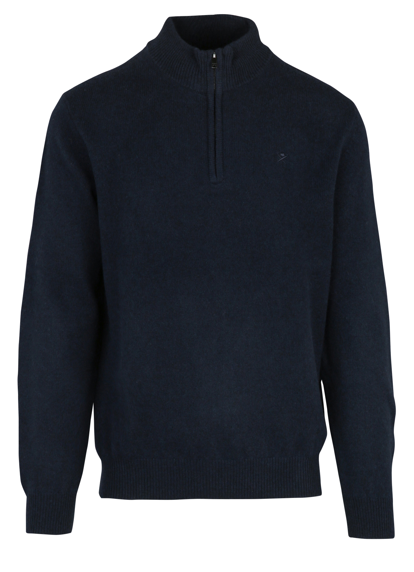 Pull col montant zippé en laine HACKETT Bleu