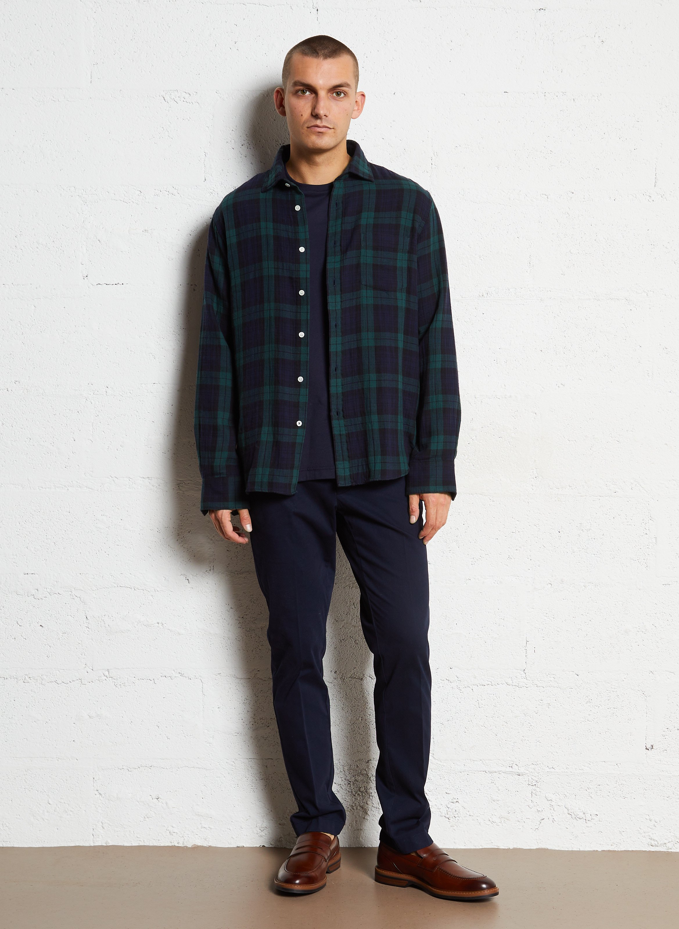 Chemise col classique en coton HARTFORD Multicolore