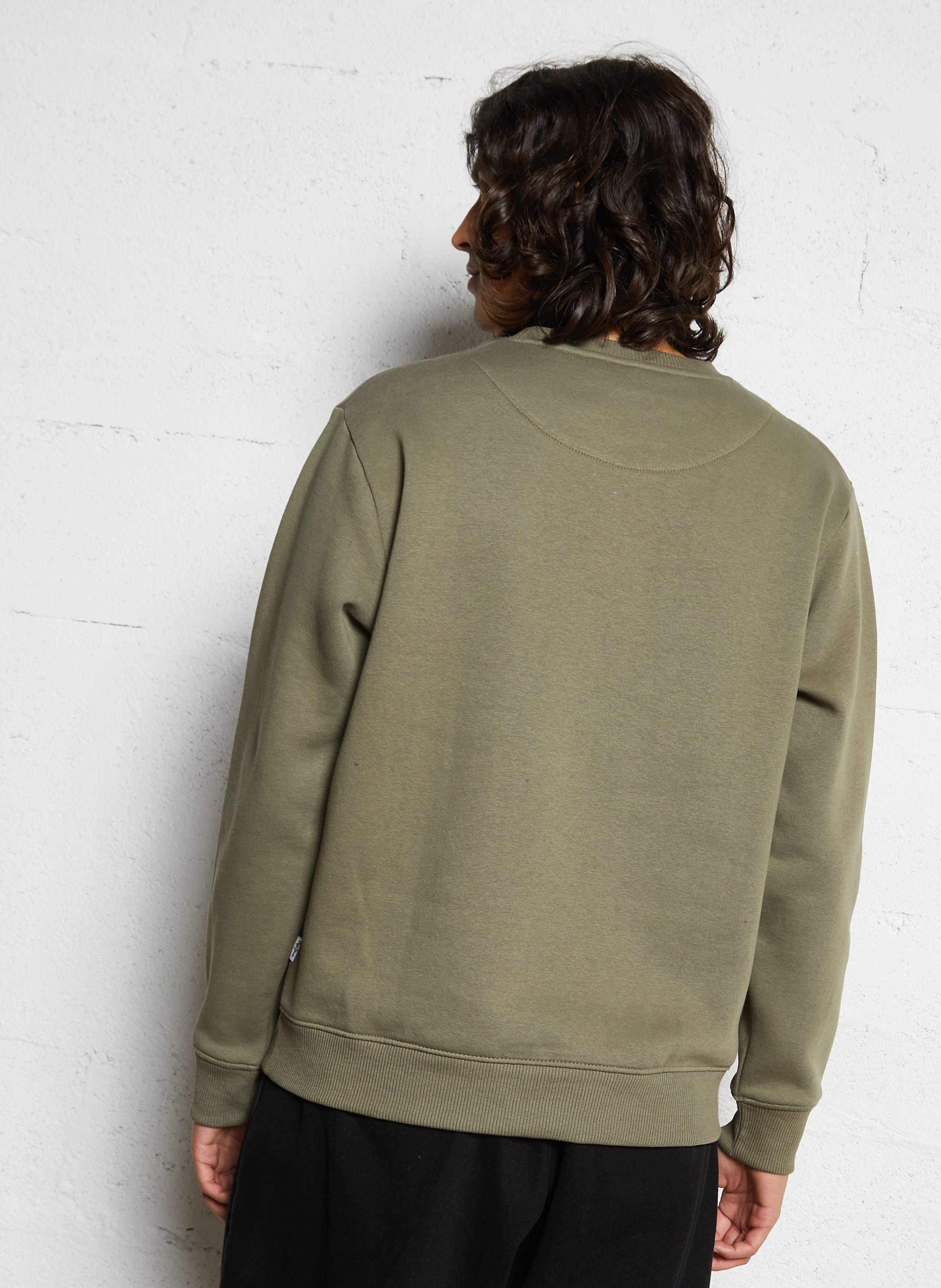 Cotton-mix round-neck sweatshirt PEPE JEANS Green