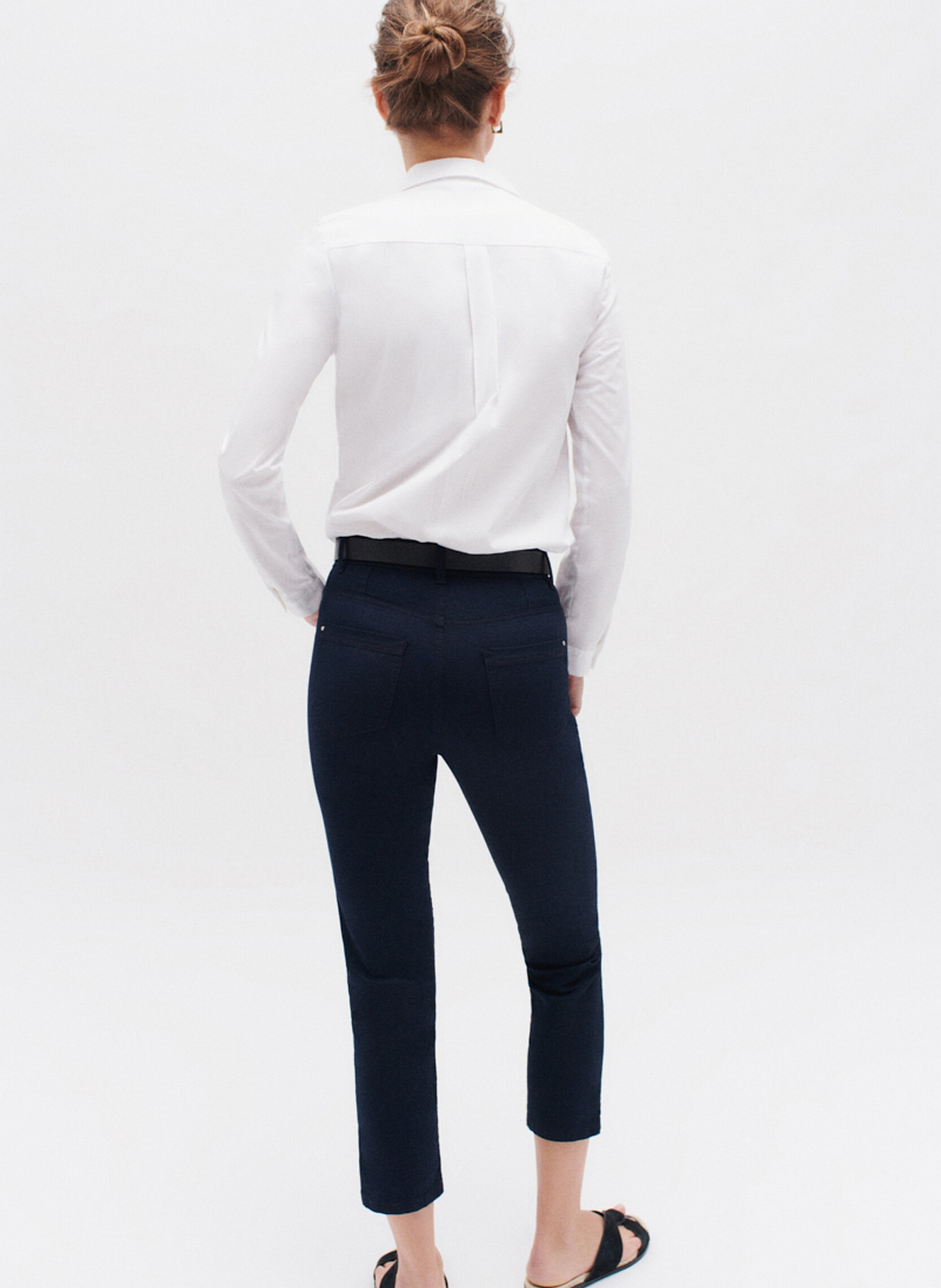 Capribroek | katoenblend Blauw