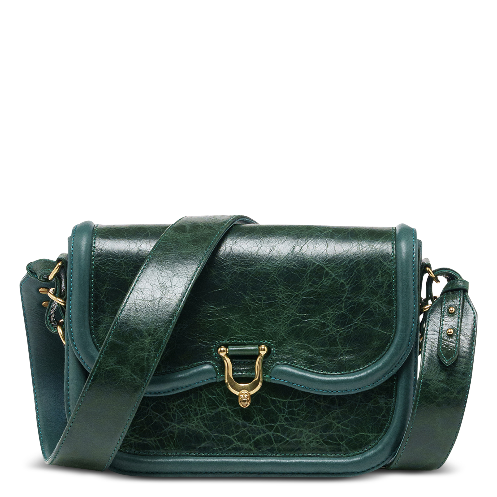 Sac bandoulière en cuir mélangé  CLARIS VIROT Vert