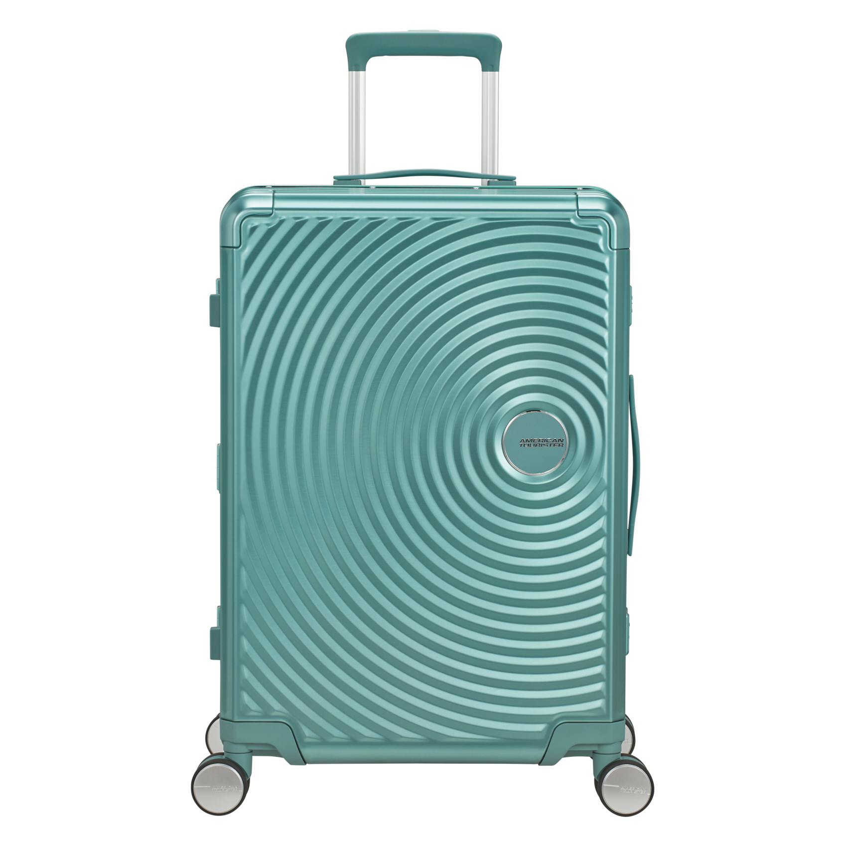 Aluminum suitcase with 4 wheels size M AMERICAN TOURISTER Blue