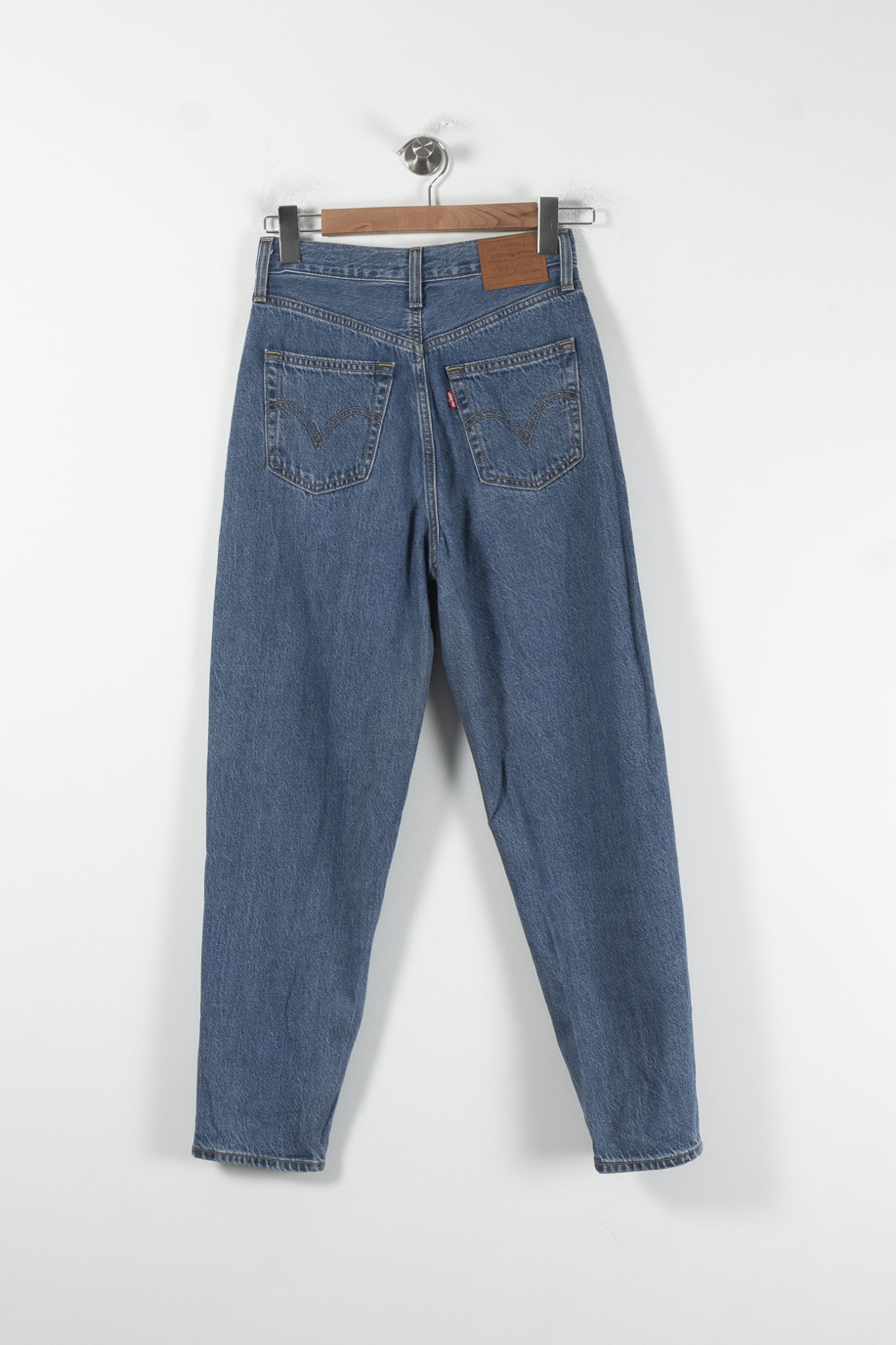 Cropped slim jeans with studs LEVI'S - Seconde main Blue