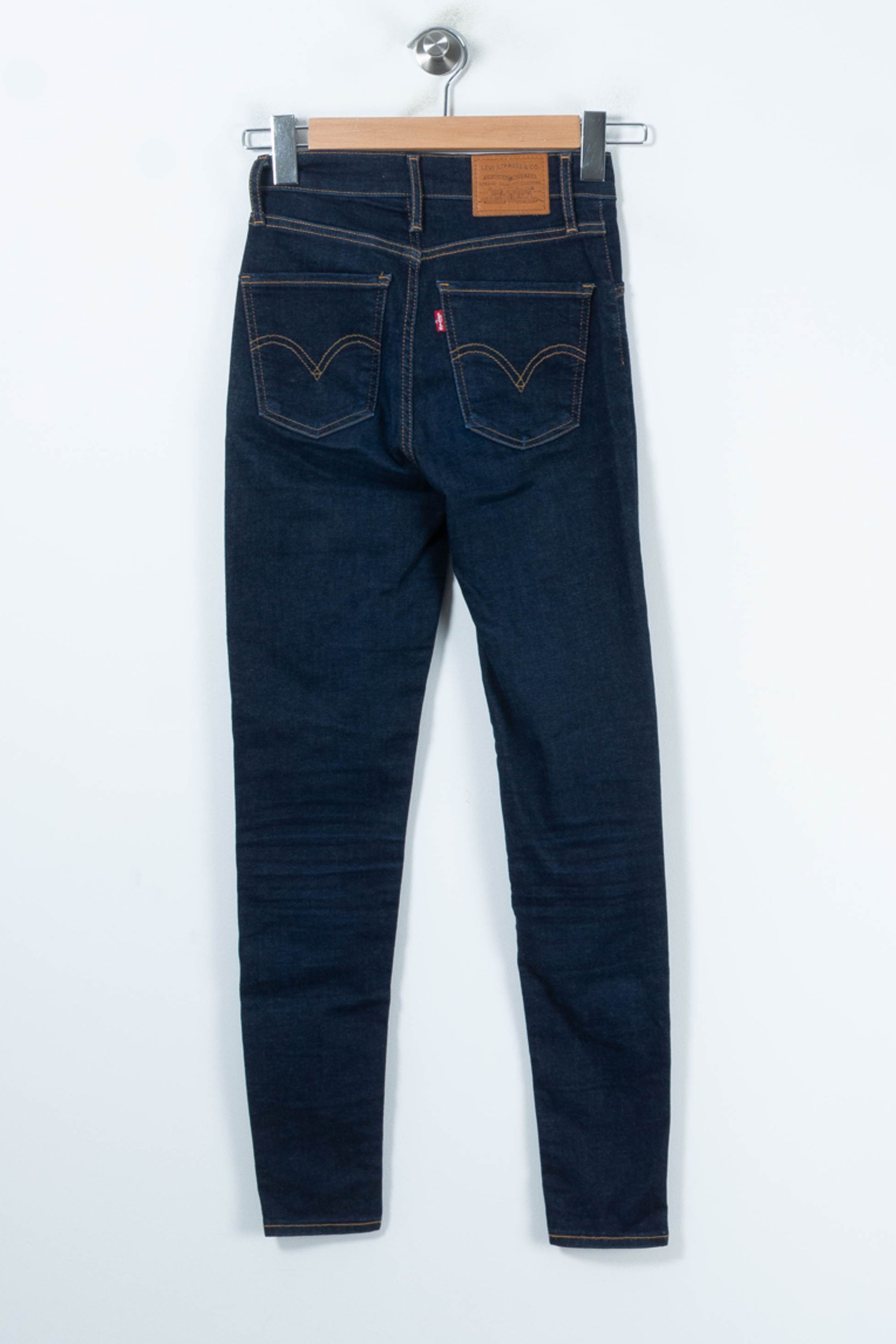 Cropped slim jeans with studs LEVI'S - Seconde main Blue