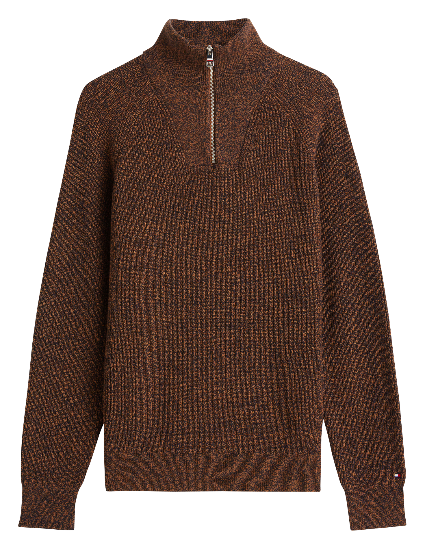Straight high-neck knitted sweater TOMMY HILFIGER Brown