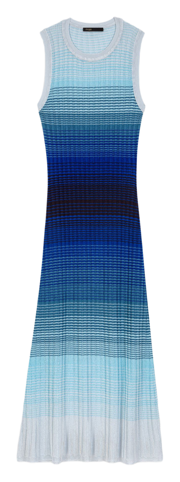 Long knit dress MAJE Blue