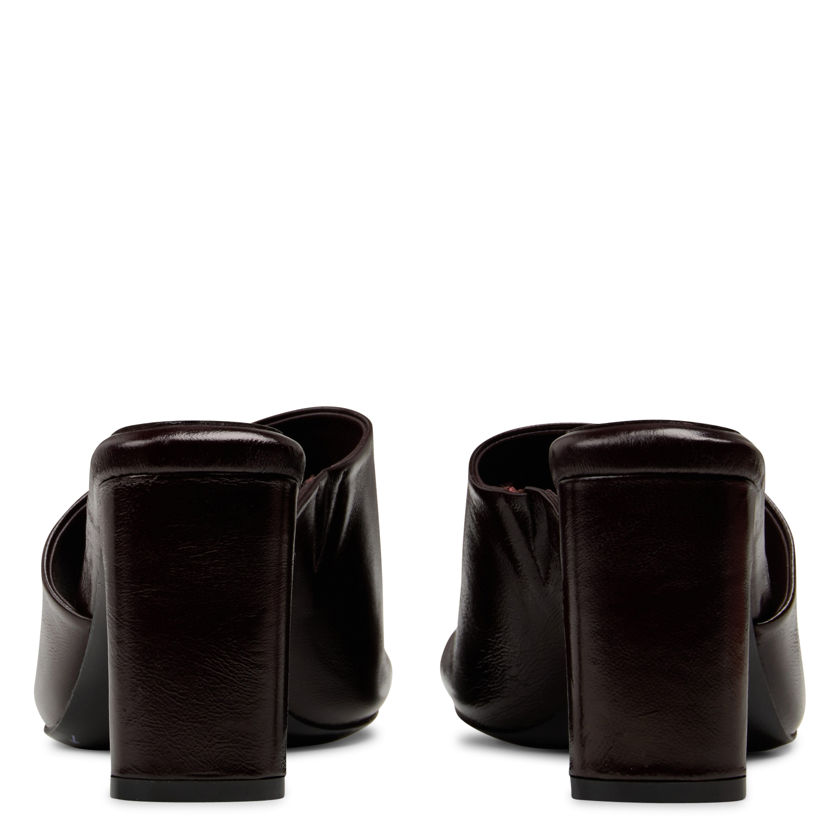 Leren instappers met hak MI/MAI Rood