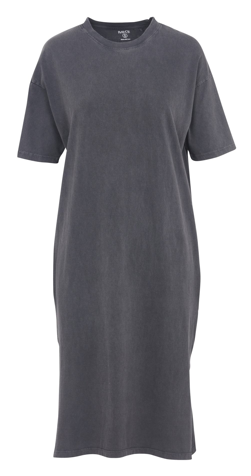 Oversized round neck t-shirt dress MKT Grey