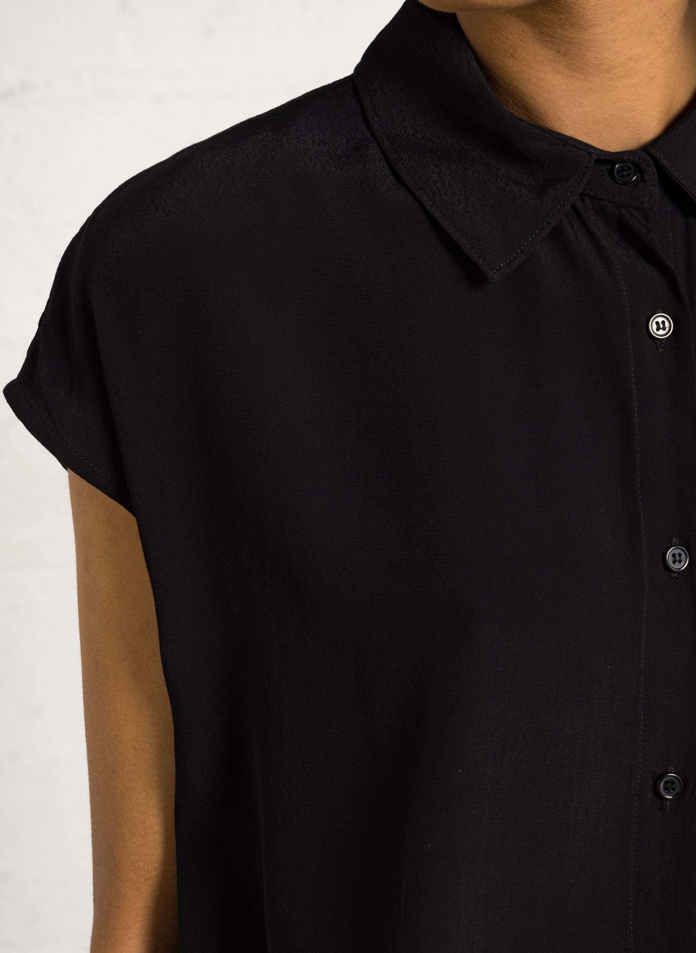 Oversized shirt with classic collar SEE U SOON Black