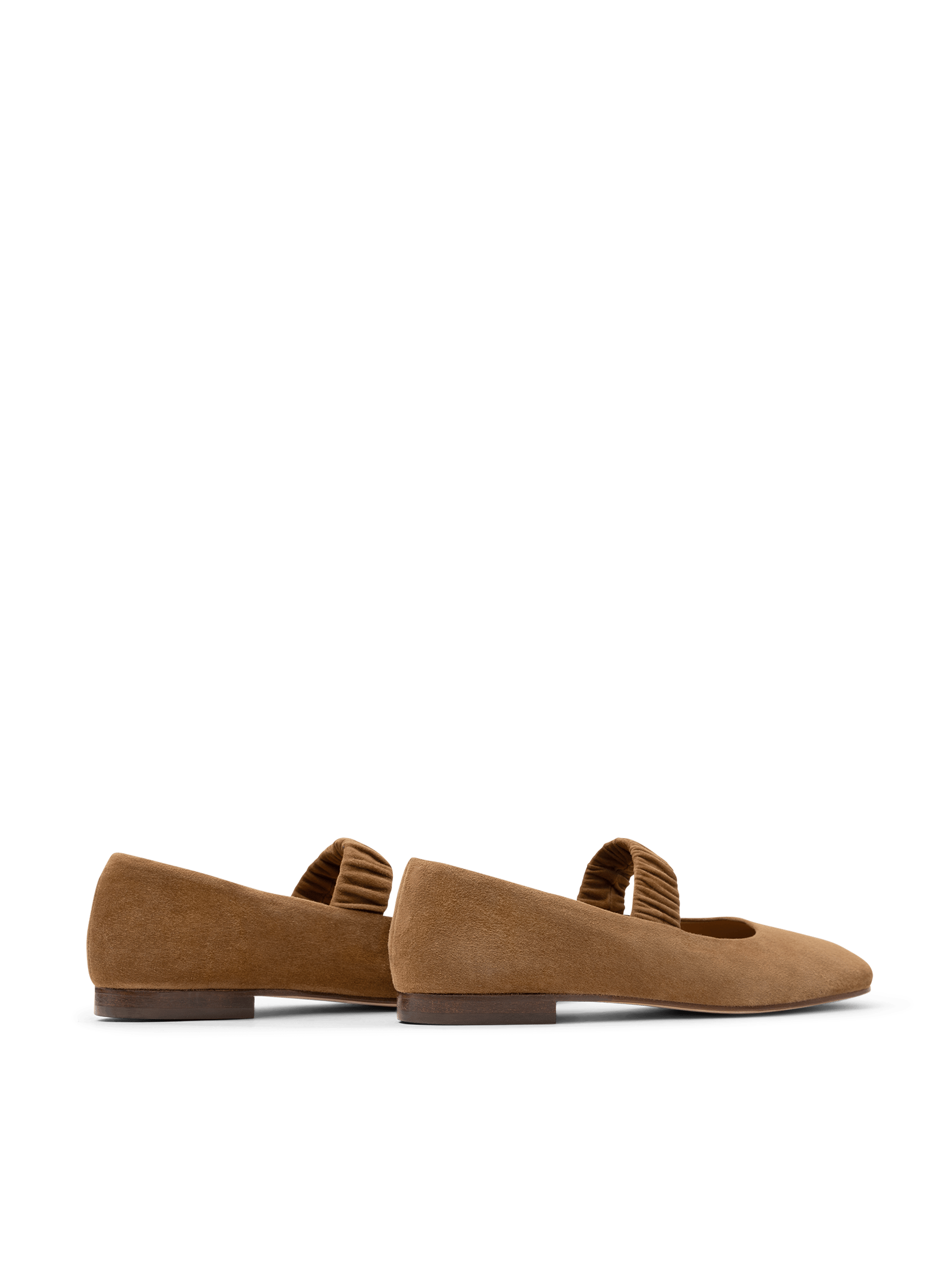 Date suede leather ballet flats PARALLELE PARIS Brown