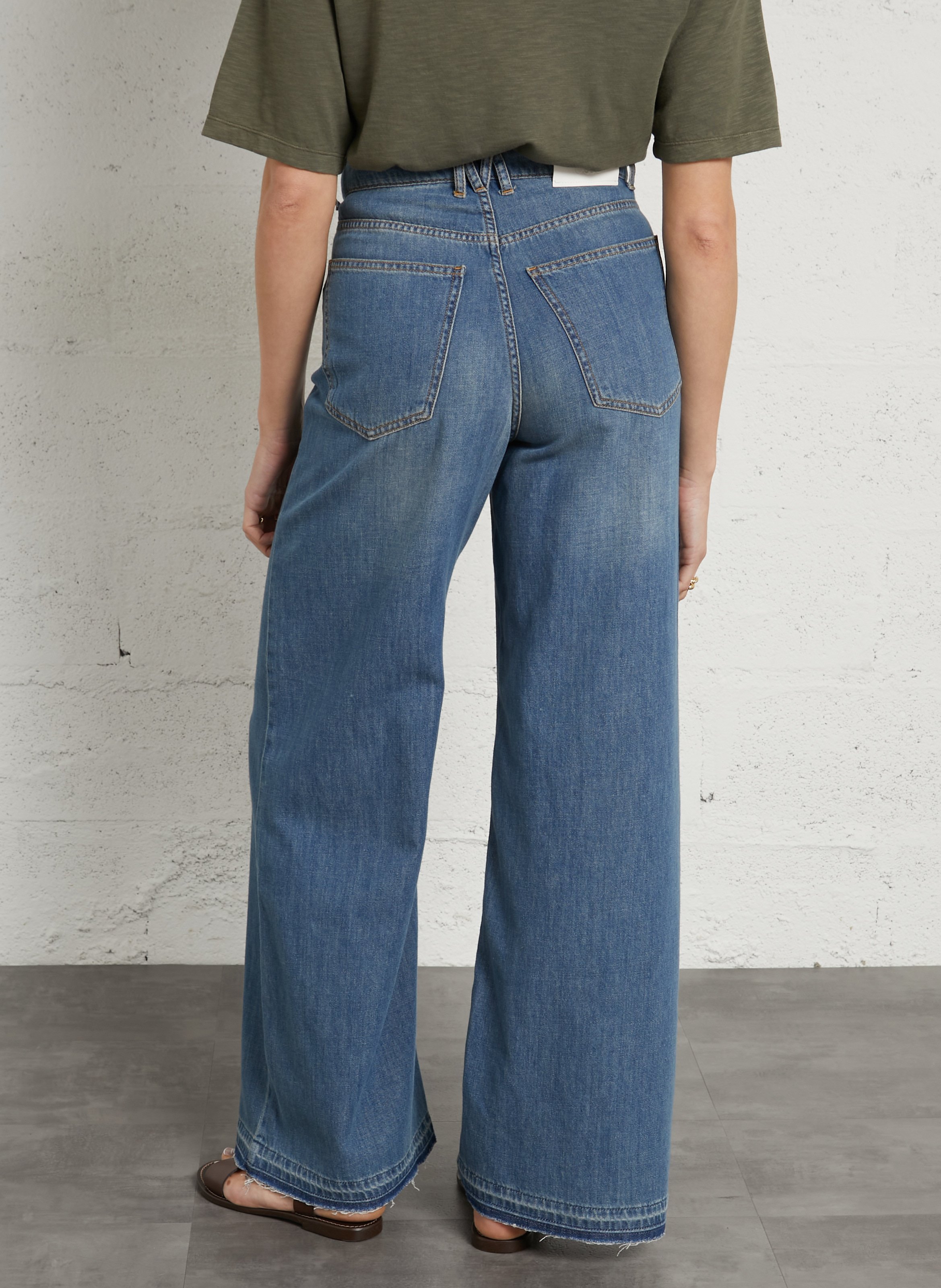 Jean large en coton MOMONI Bleu