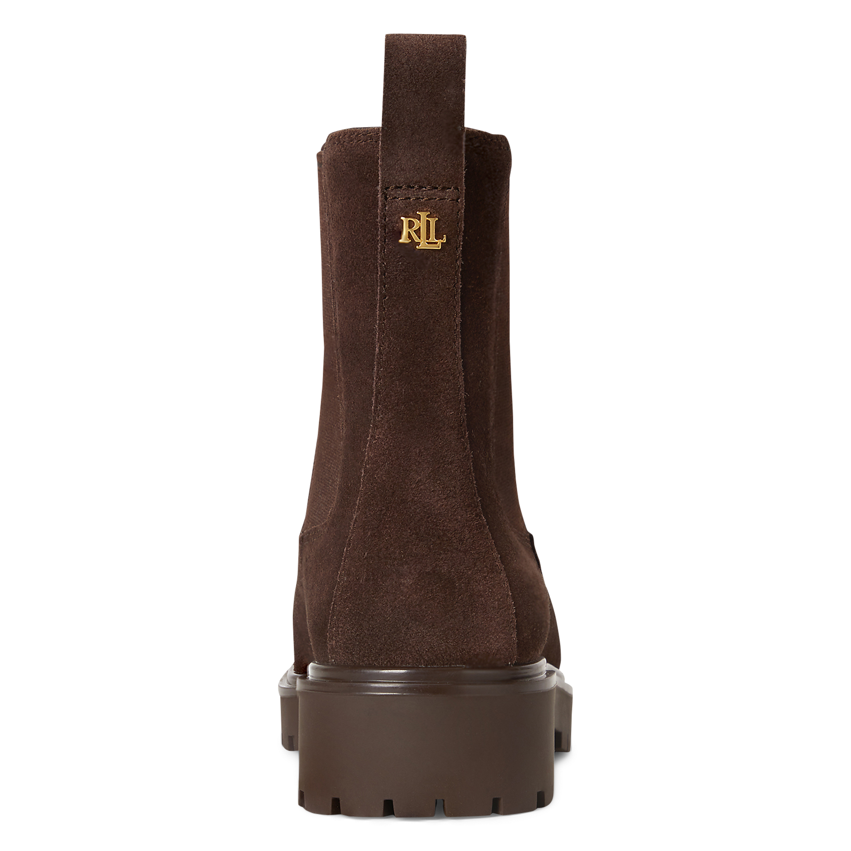Bottines suédées en cuir mélangé LAUREN RALPH LAUREN Marron