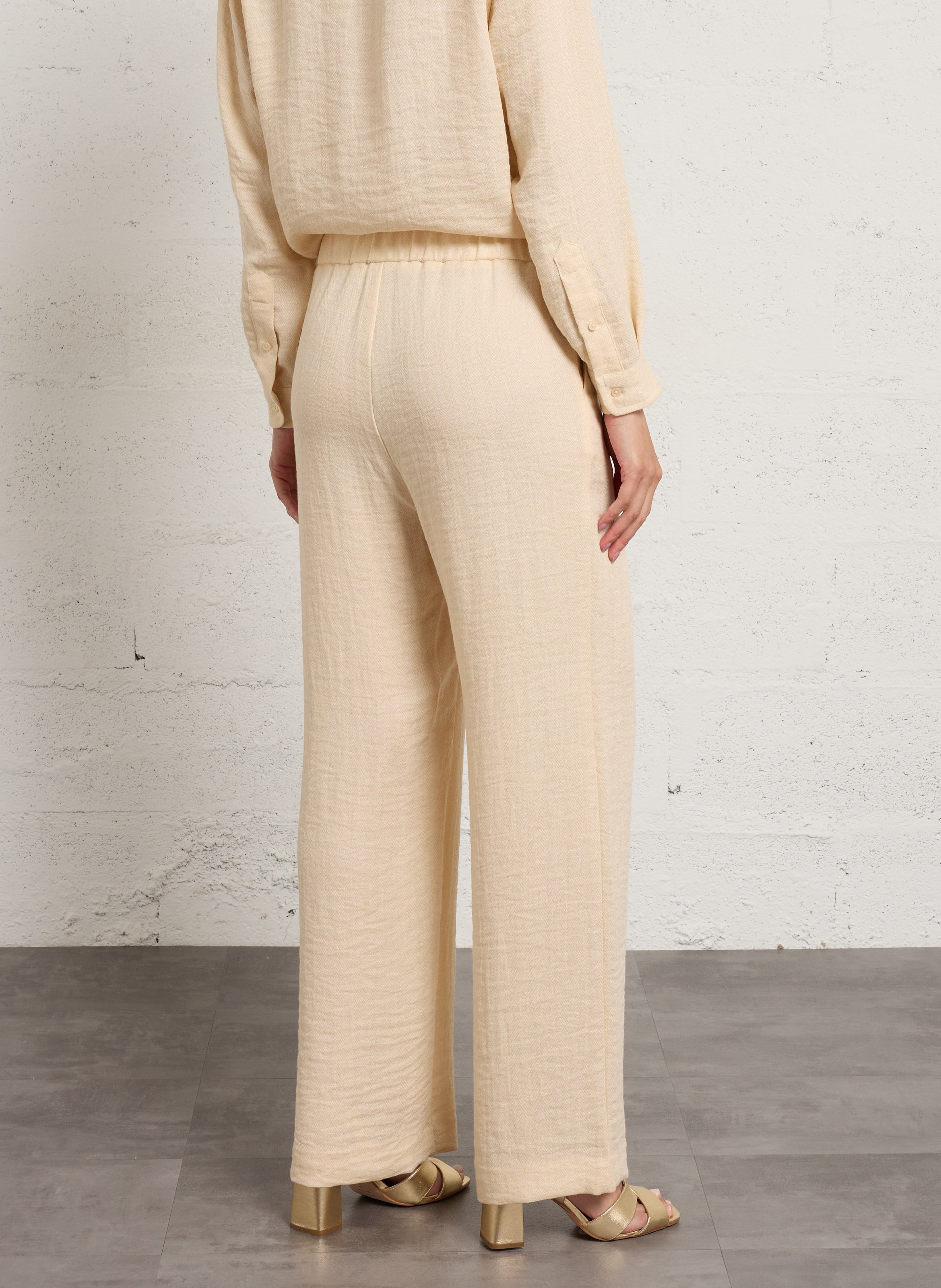 Pantalón ancho MAISON 123 Beige