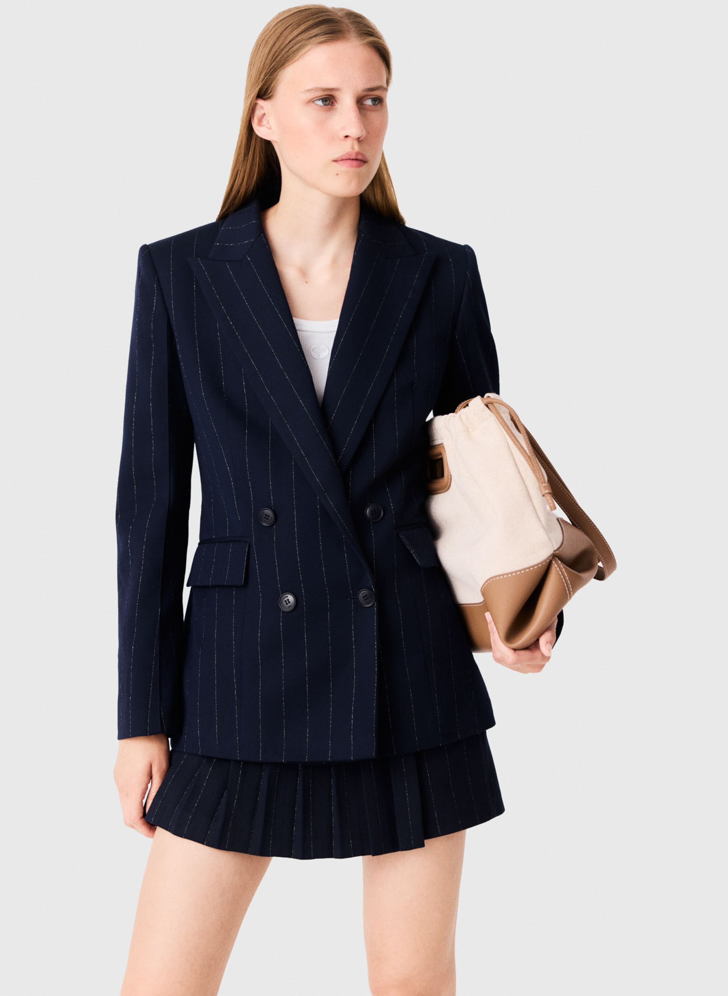 Veste de tailleur cintrée MAJE Bleu