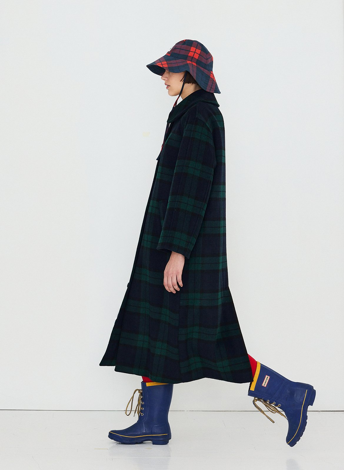 Straight wool-blend coat with classic collar THE TINY BIG SISTER Blue