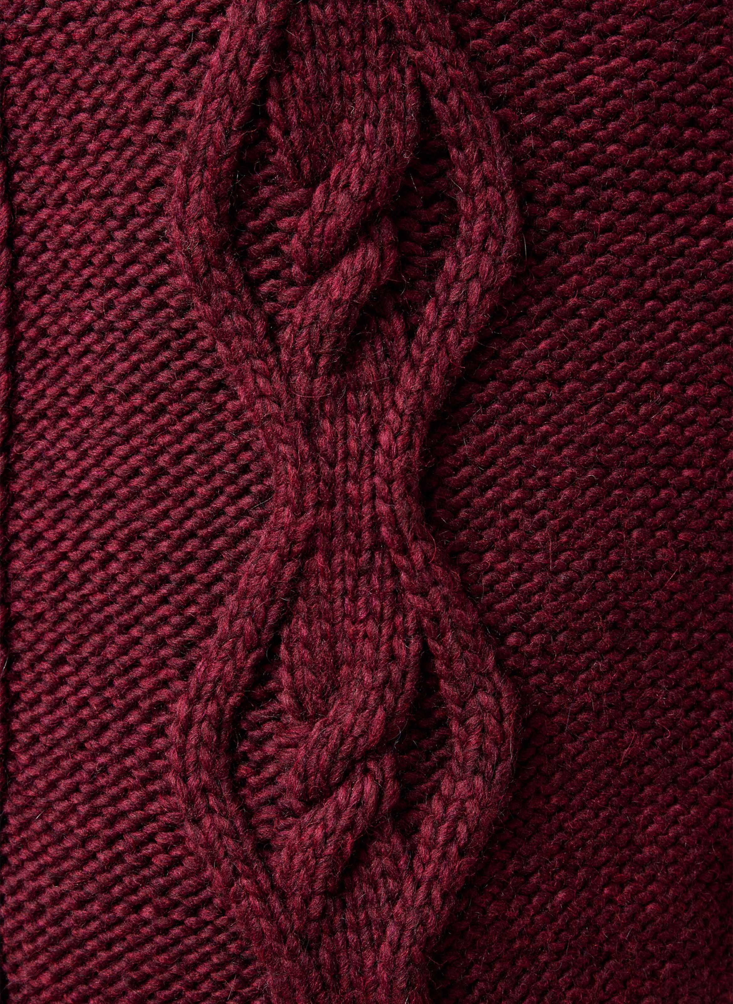 Pull sans manches ample en maille torsade LA FEE MARABOUTEE Violet