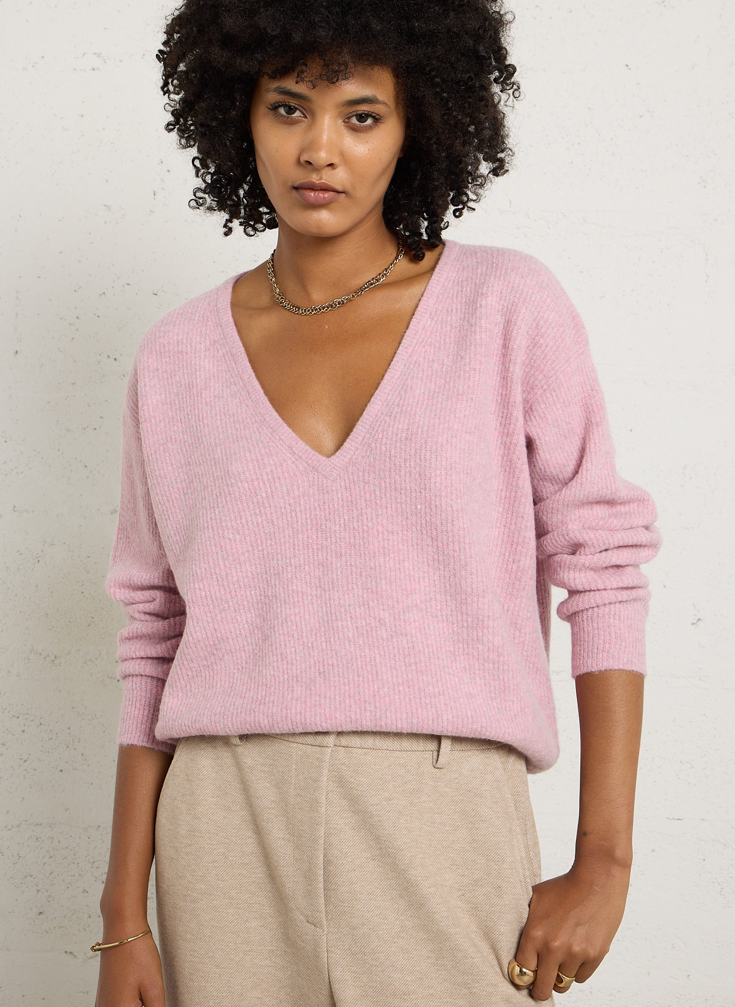 Pull ample col V AMERICAN VINTAGE Rose