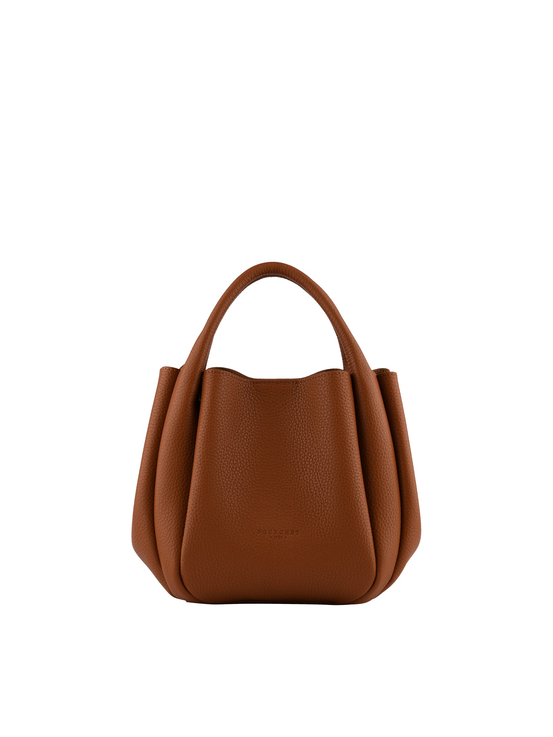 Calfskin leather handbag POURCHET
