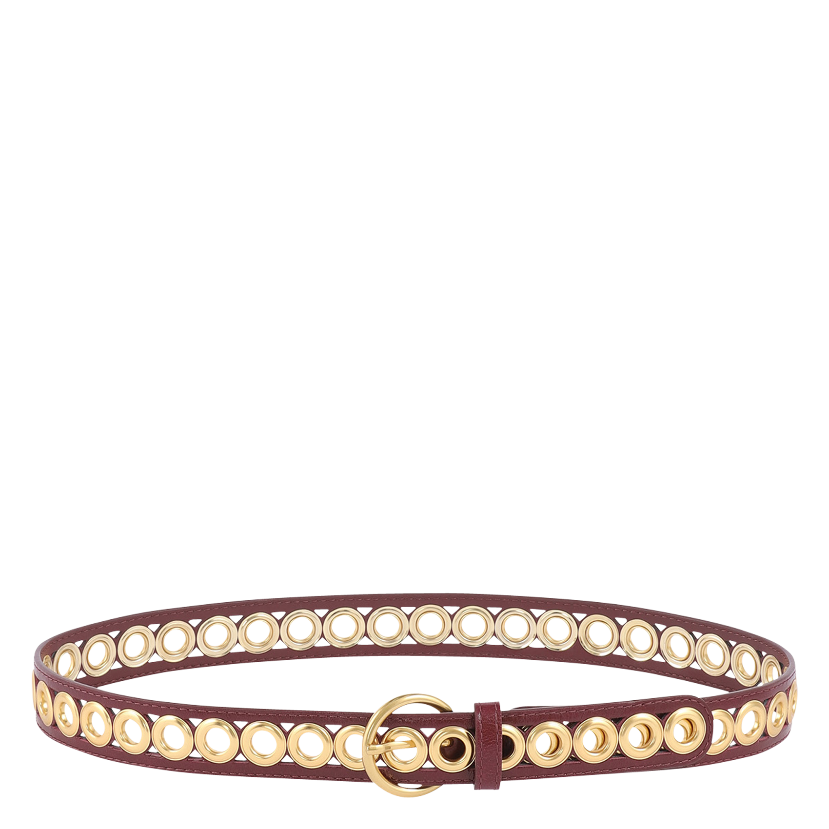 Ceinture en cuir avec oeillets RougeSANDRO