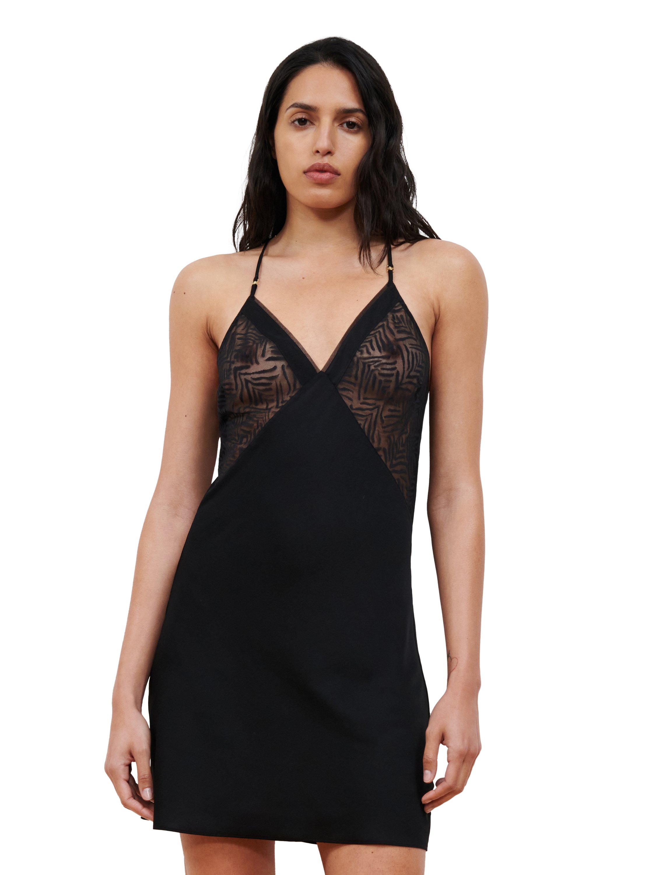 Nuisette Graphic Allure Noir Chantelle Femme Place des Tendances