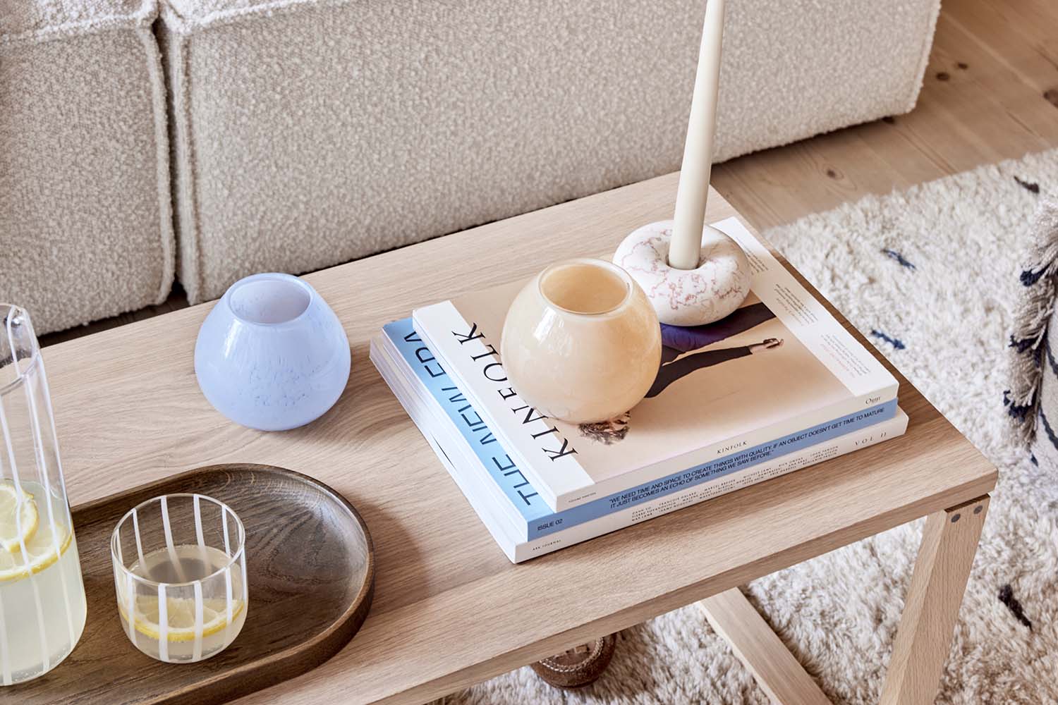 Marble candle holder OYOY LIVING DESIGN White