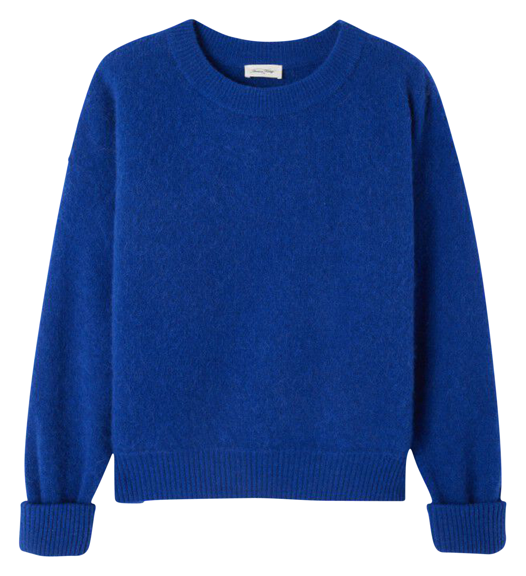 Pull ample col rond en laine mélangée VITOW Bleu royal