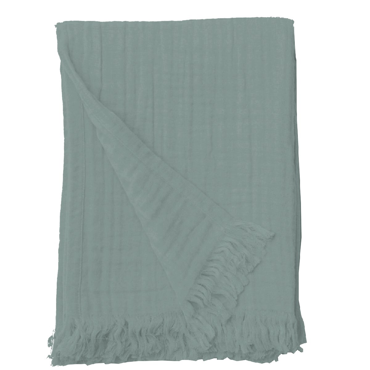 Solid color cotton gauze scarf TODAY LINGE DE MAISON Green