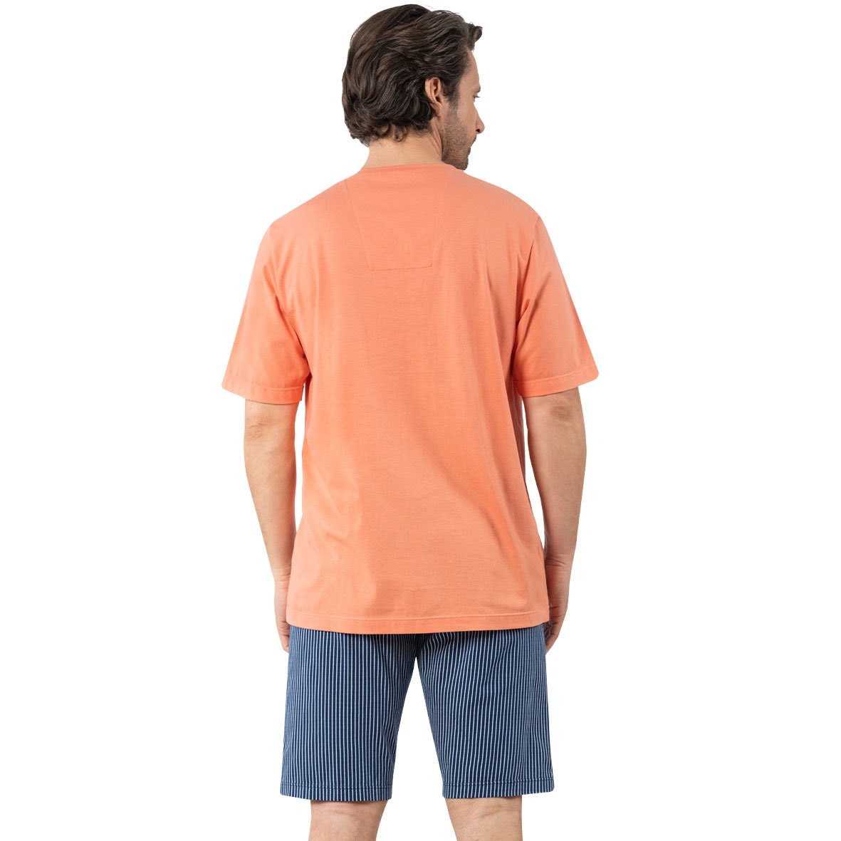 Men's short organic cotton V-neck pajamas by Eminence EMINENCE Multicolored