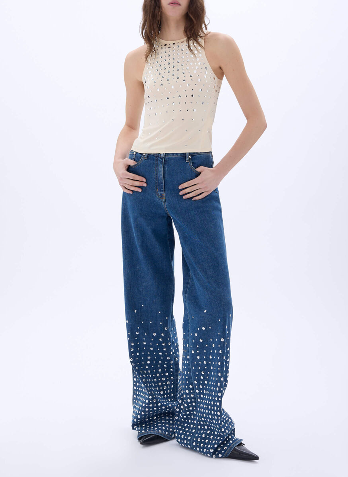 Fitted tank top SONIA RYKIEL Beige