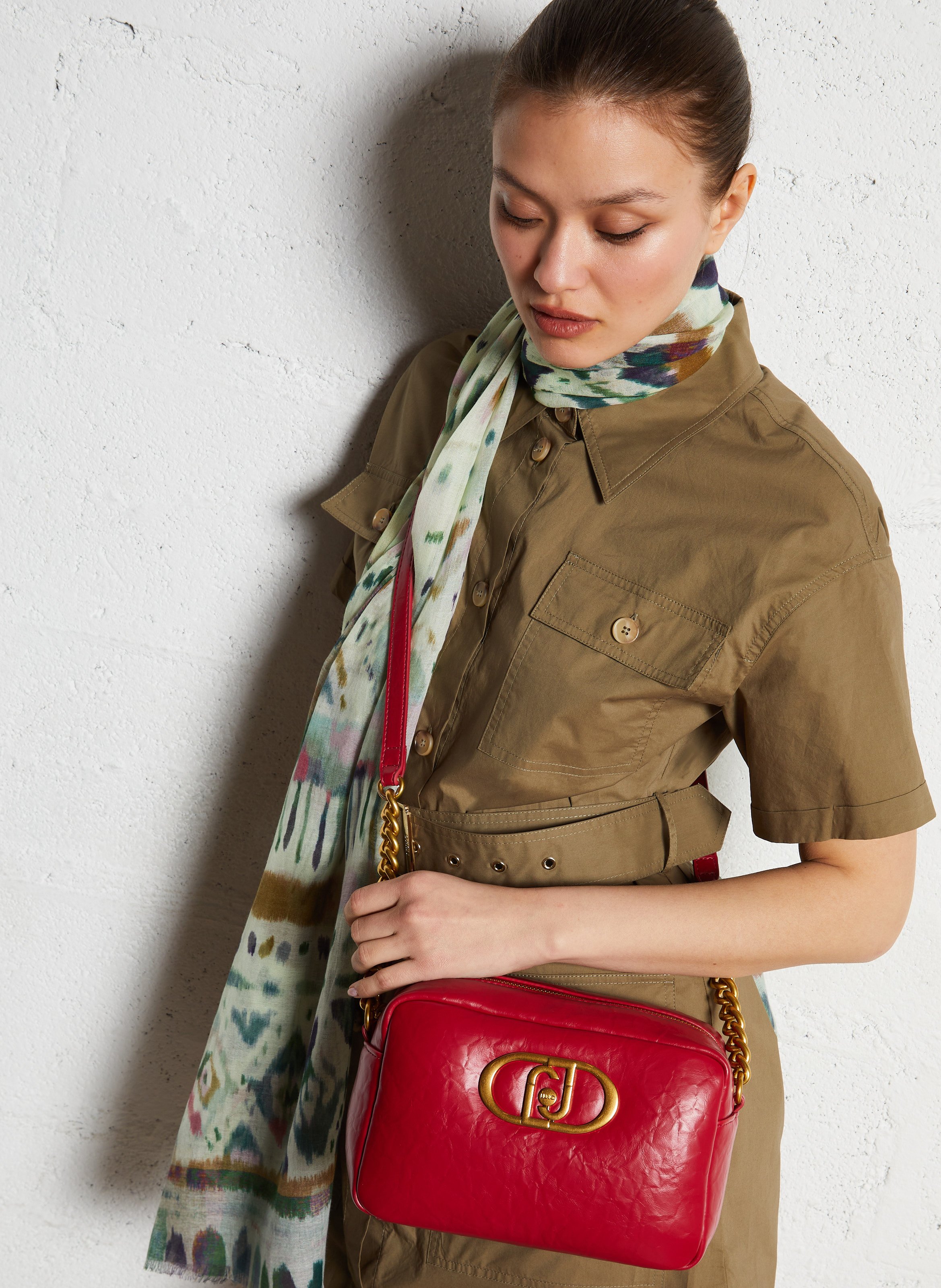 Sac bandoulière effet cuir LIU JO Rose