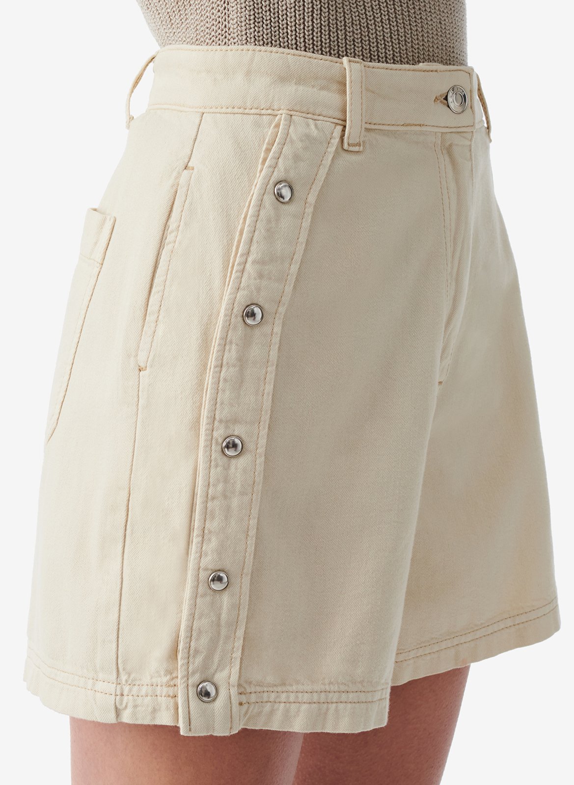 Straight cotton-blend shorts IRO Beige