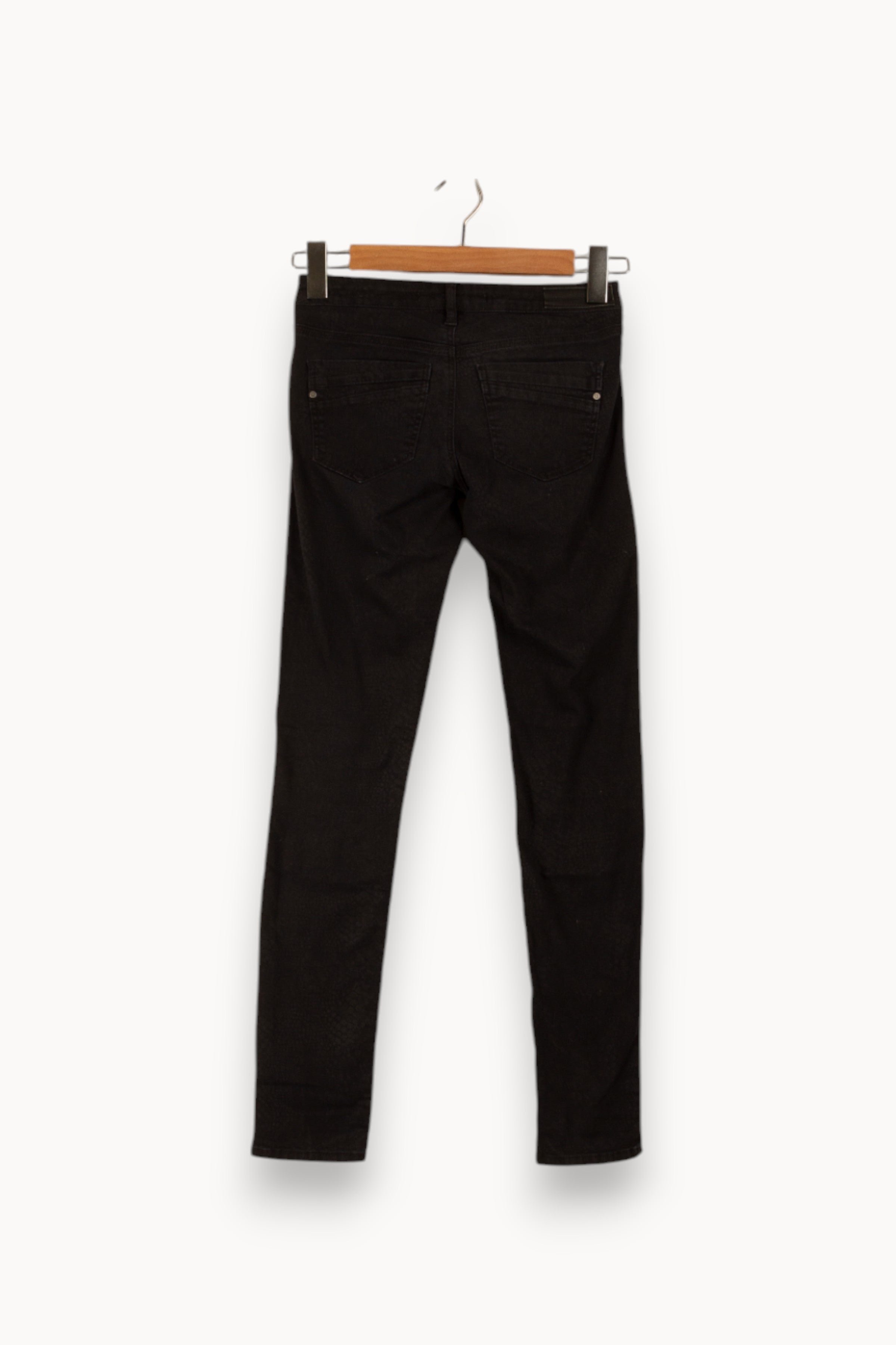 Cropped slim jeans with studs COMPTOIR DES COTONNIERS - Seconde main Black