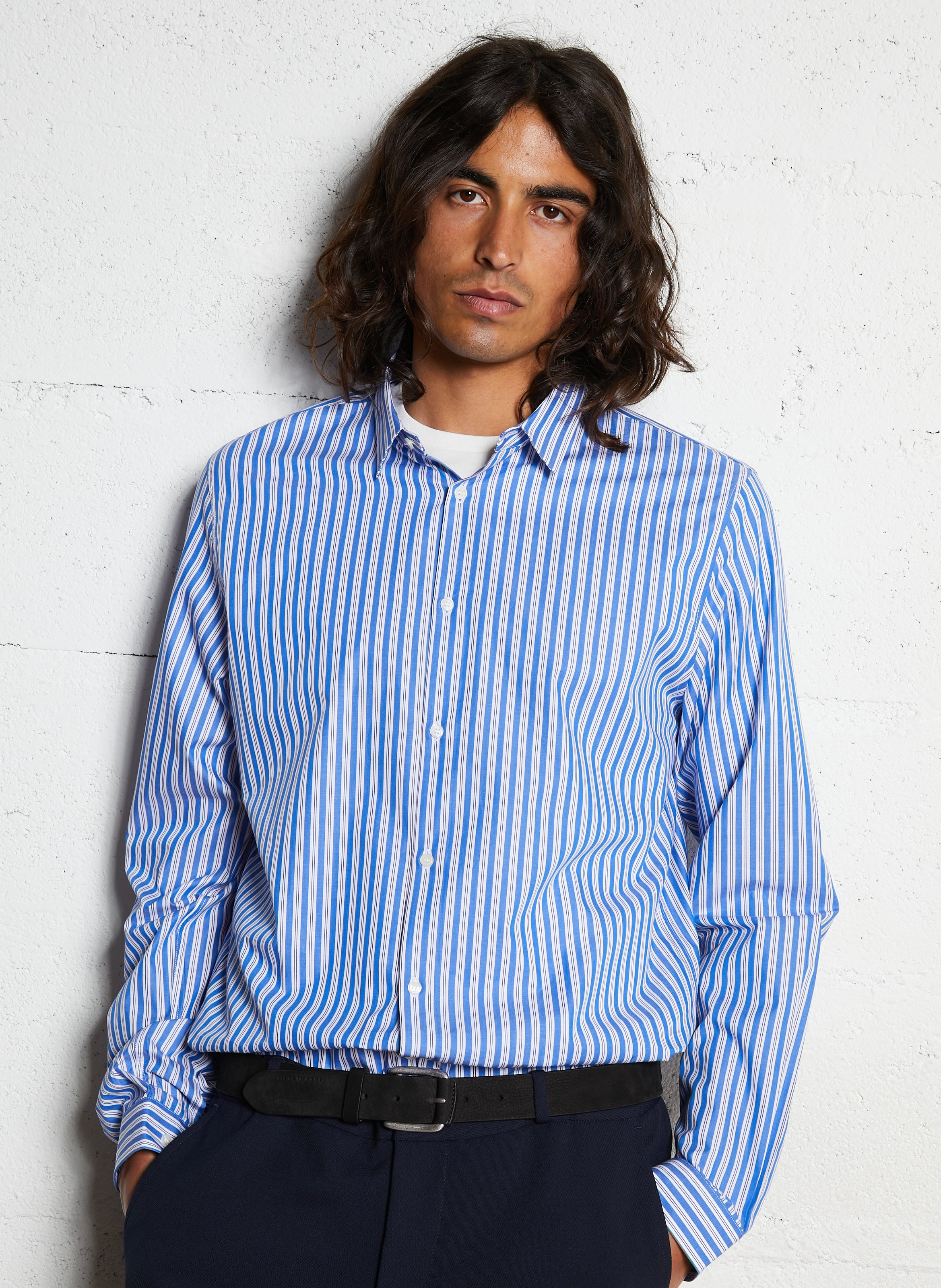 Chemise regular-fit à rayures  IKKS Bleu
