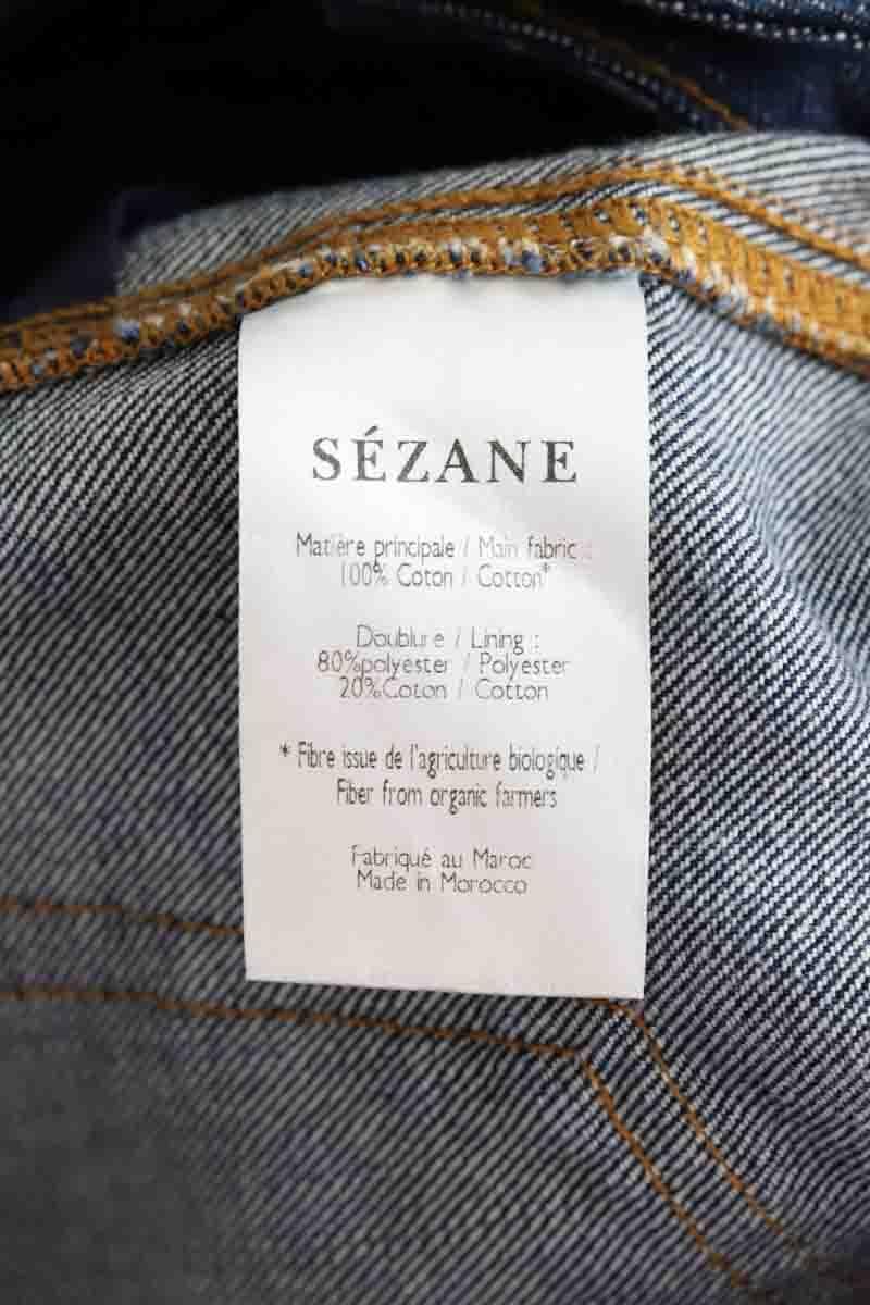 Cotton straight jeans SEZANE - Seconde main Blue