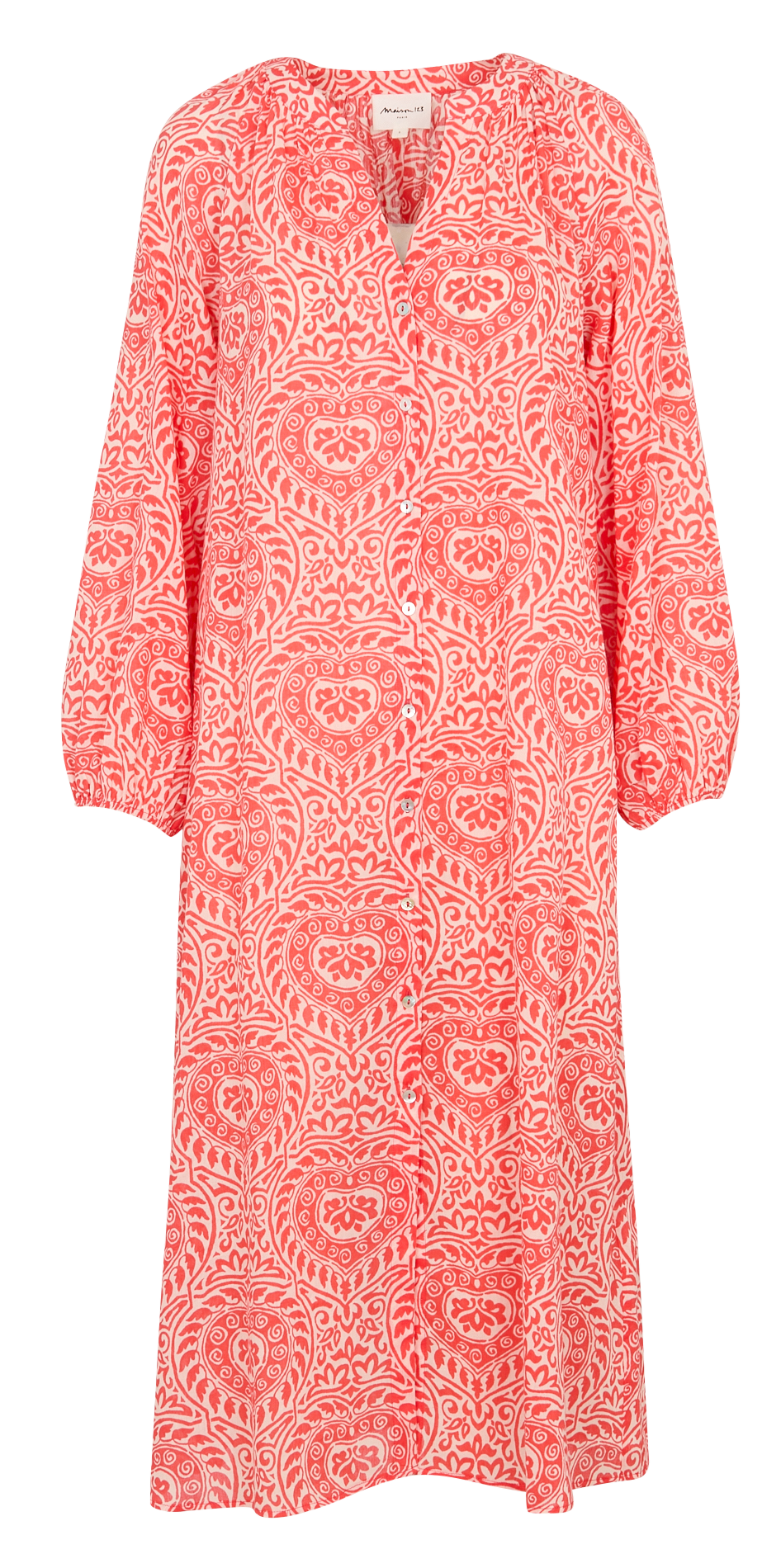 Printed cotton midi dress MAISON 123 Orange