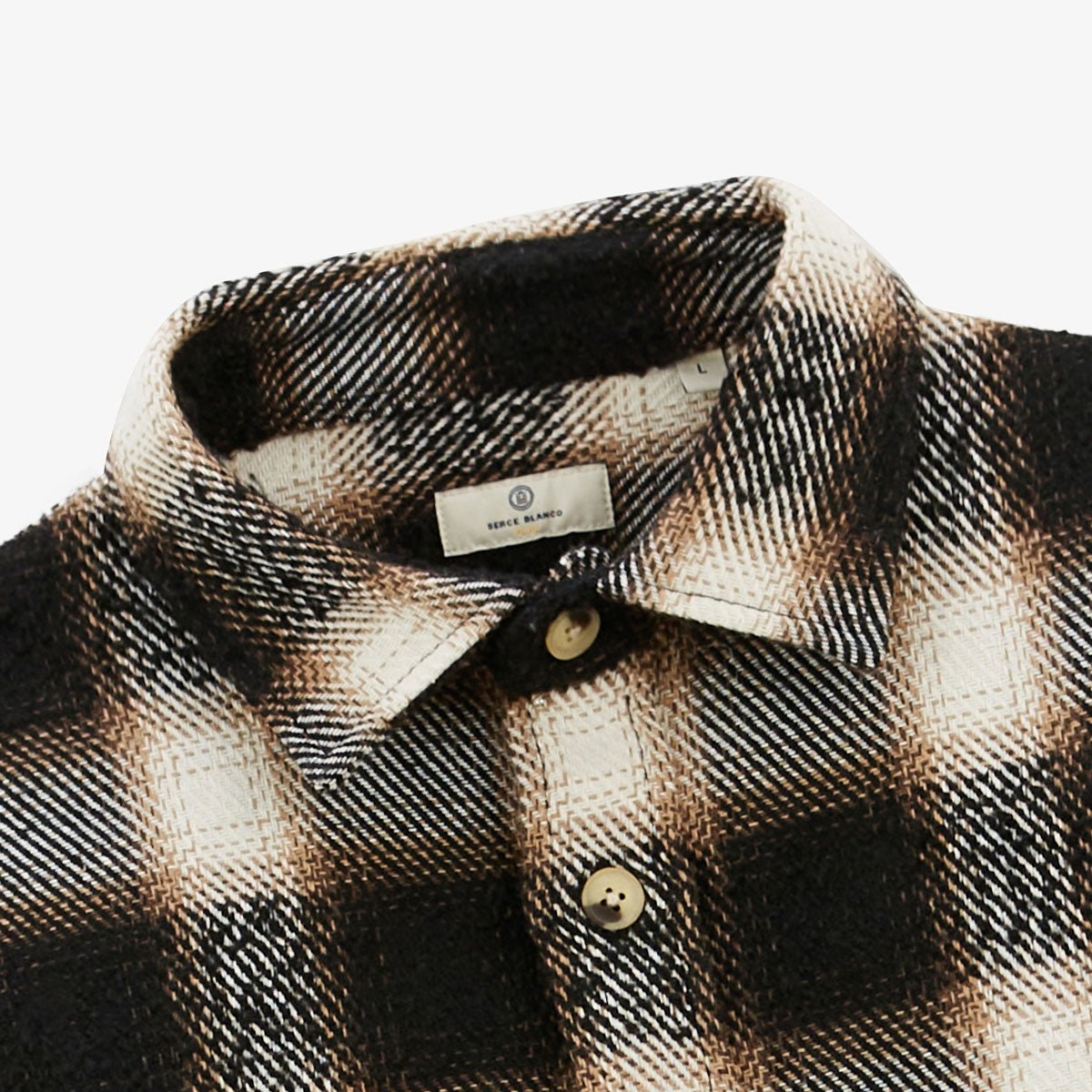 Checked overshirt SERGE BLANCO Black
