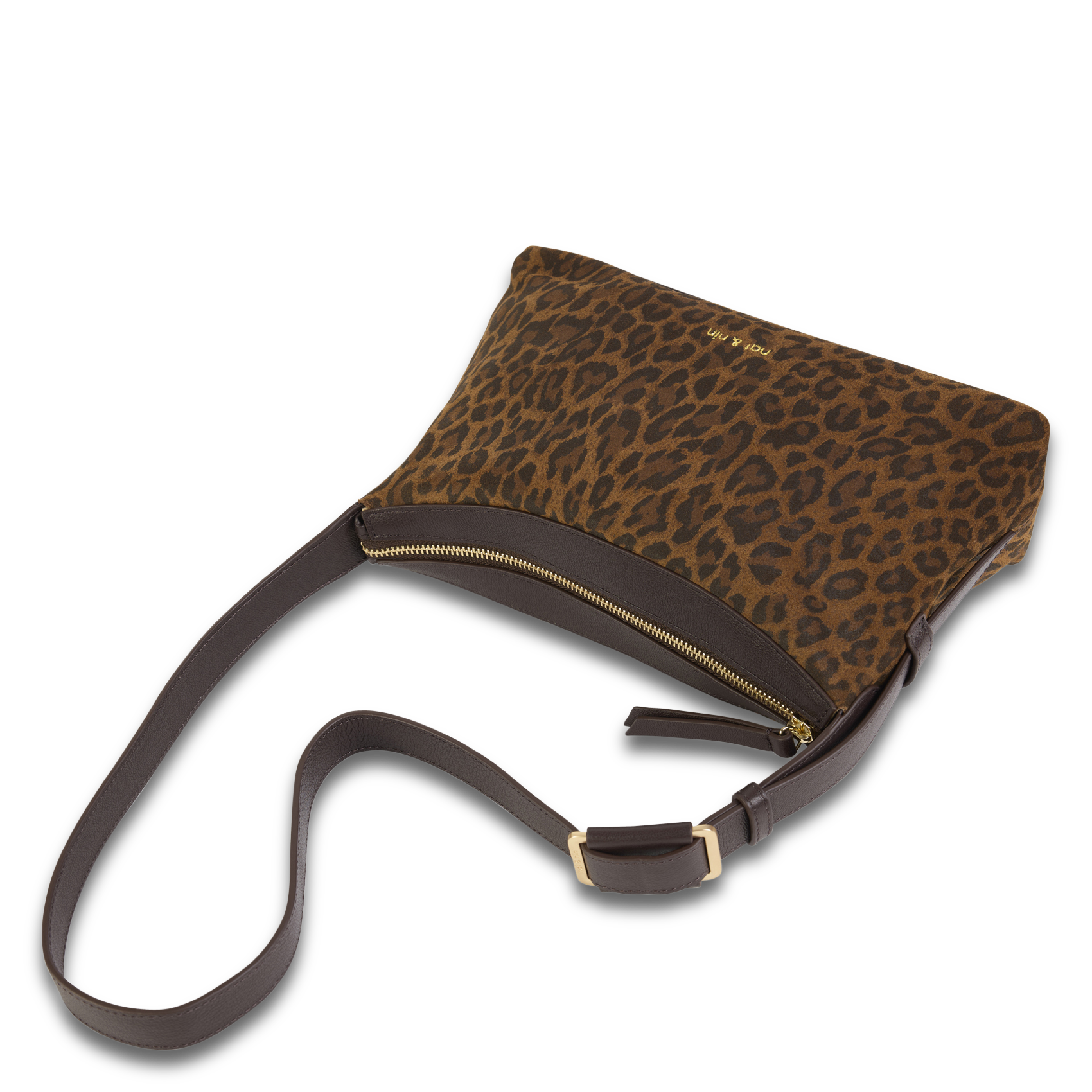 Sac bandoulière en cuir NAT & NIN Marron