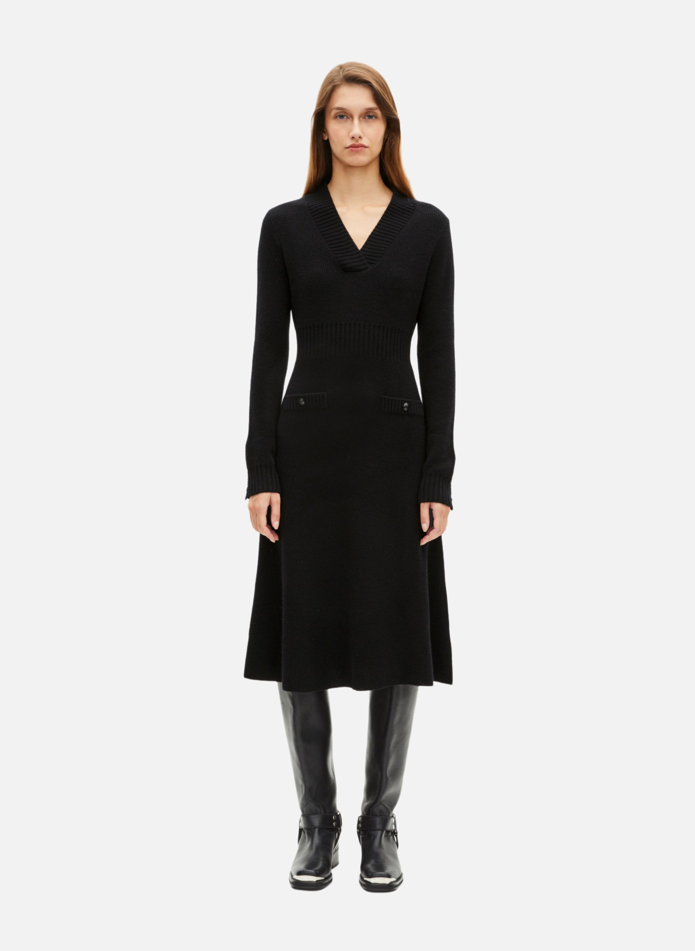 Long wool dress THE KOOPLES Black
