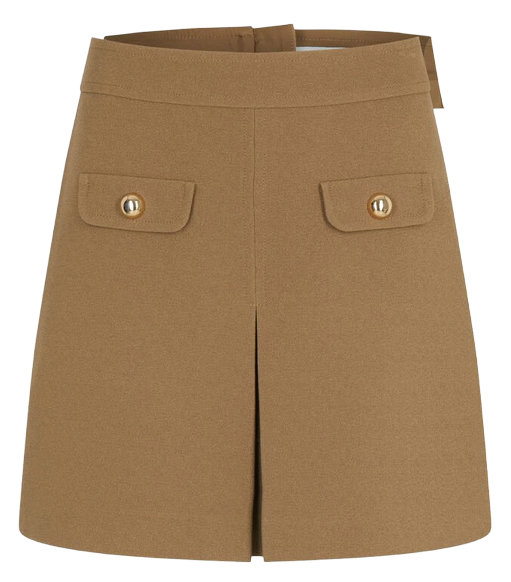 Jupe courte taille haute MORGAN Beige