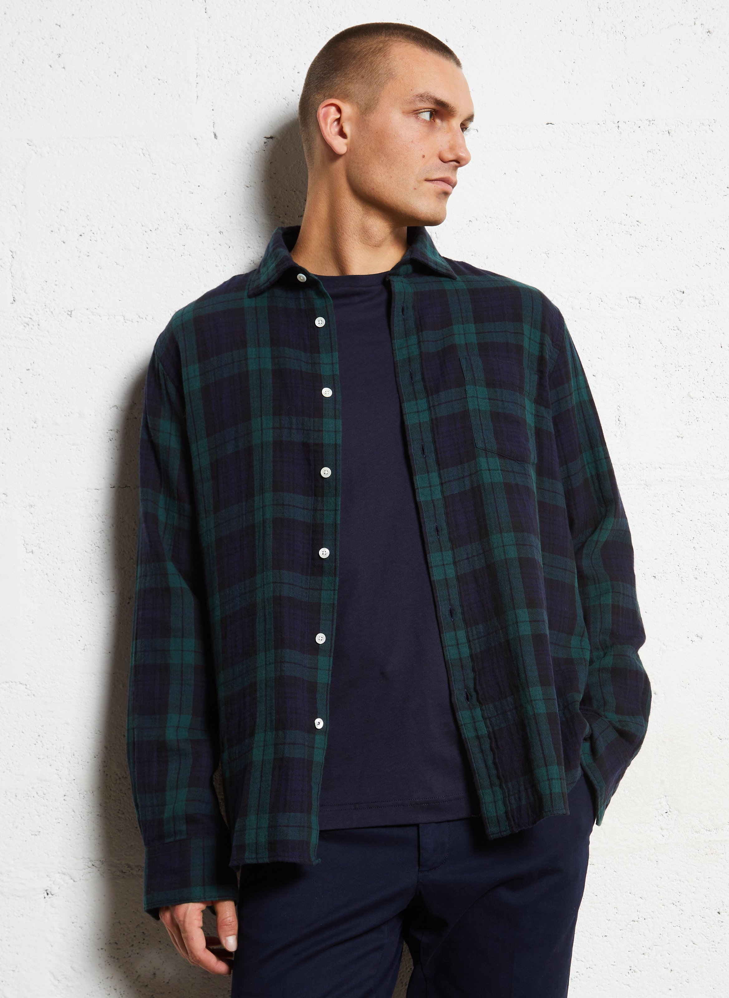 Chemise col classique en coton HARTFORD Multicolore