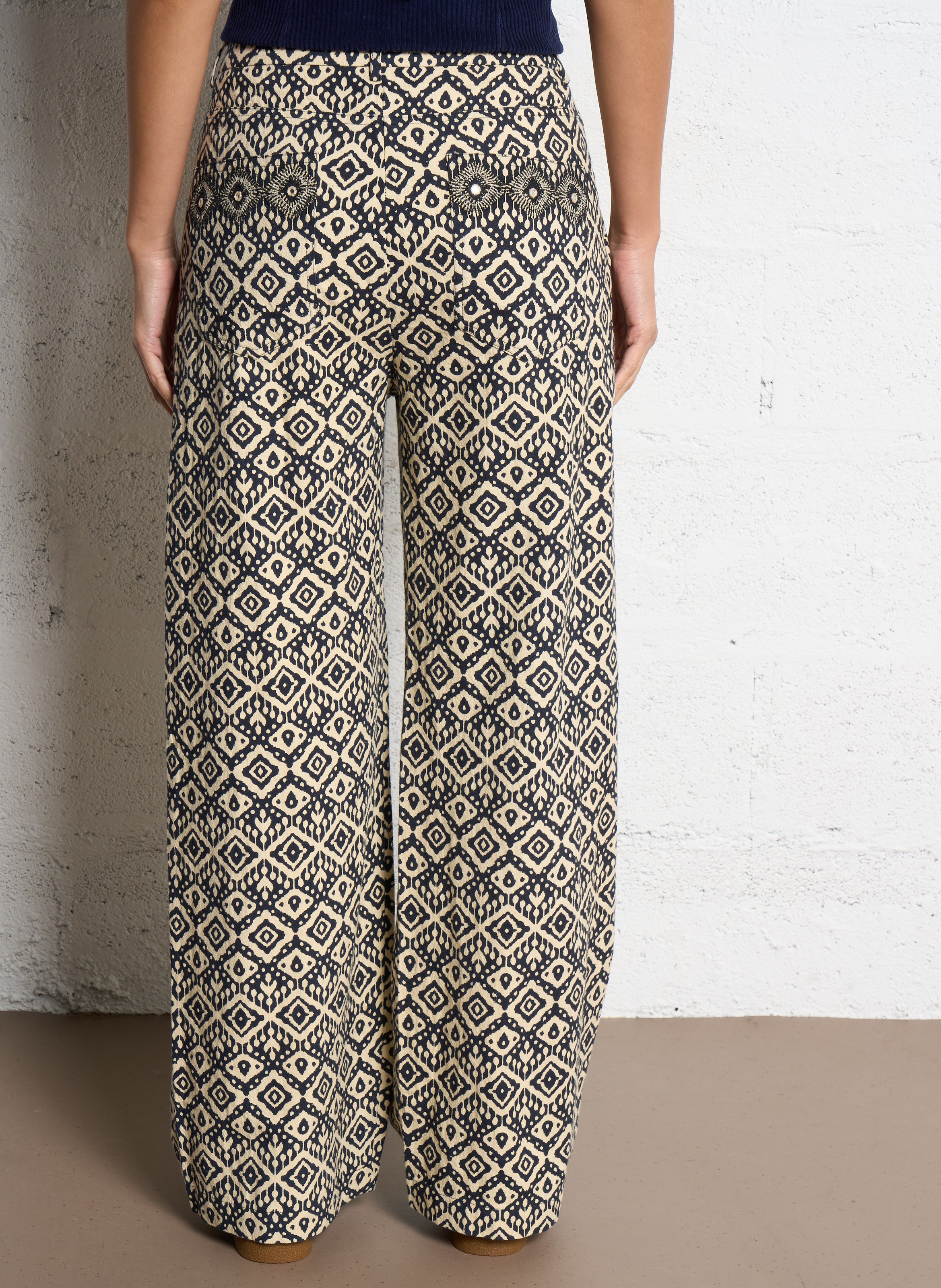 Wide cotton trousers  MAISON HOTEL Beige