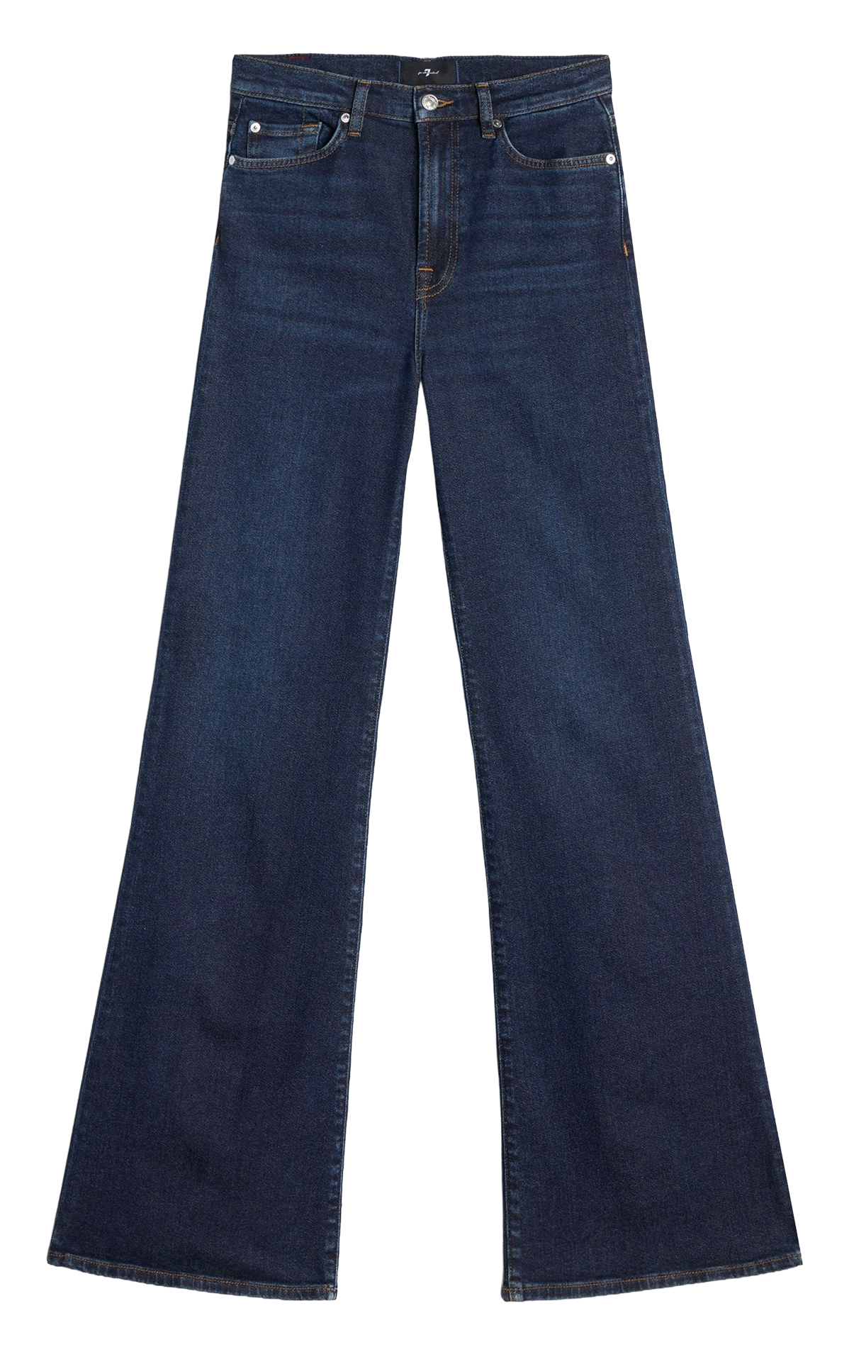 Hoge taille raw denim flared jeans 7 FOR ALL MANKIND Blauw
