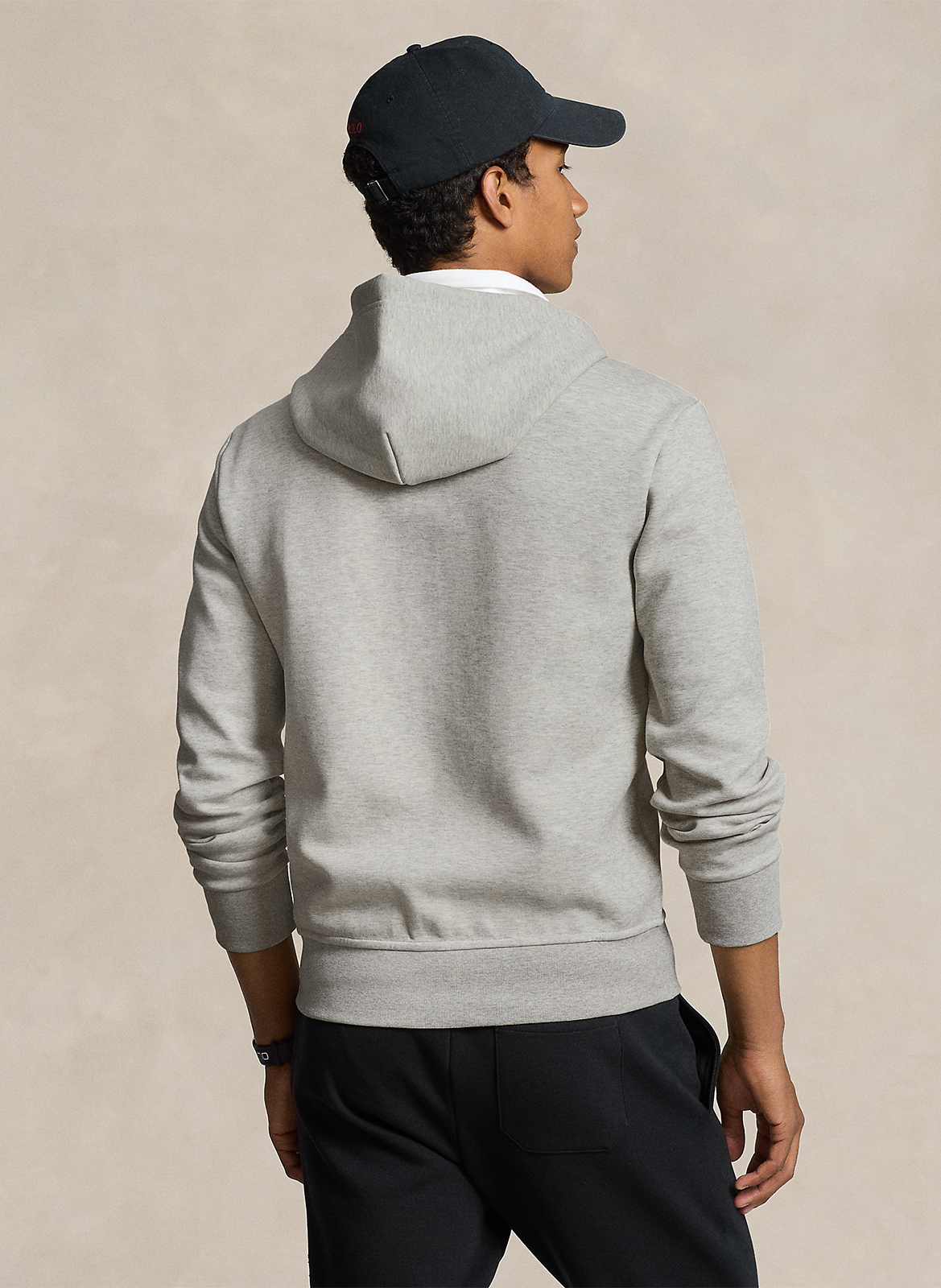 Kapuzensweatshirt aus Baumwoll-Mix Grau