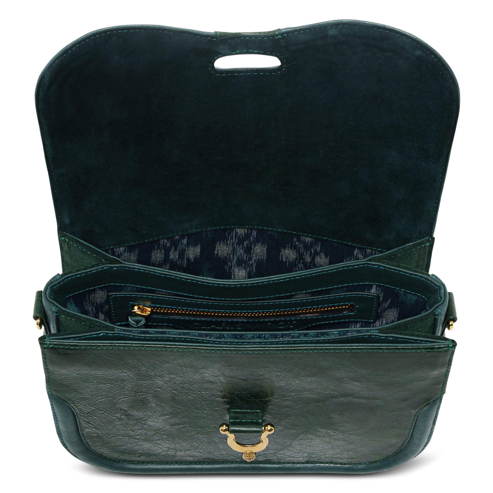 Sac bandoulière en cuir mélangé  CLARIS VIROT Vert