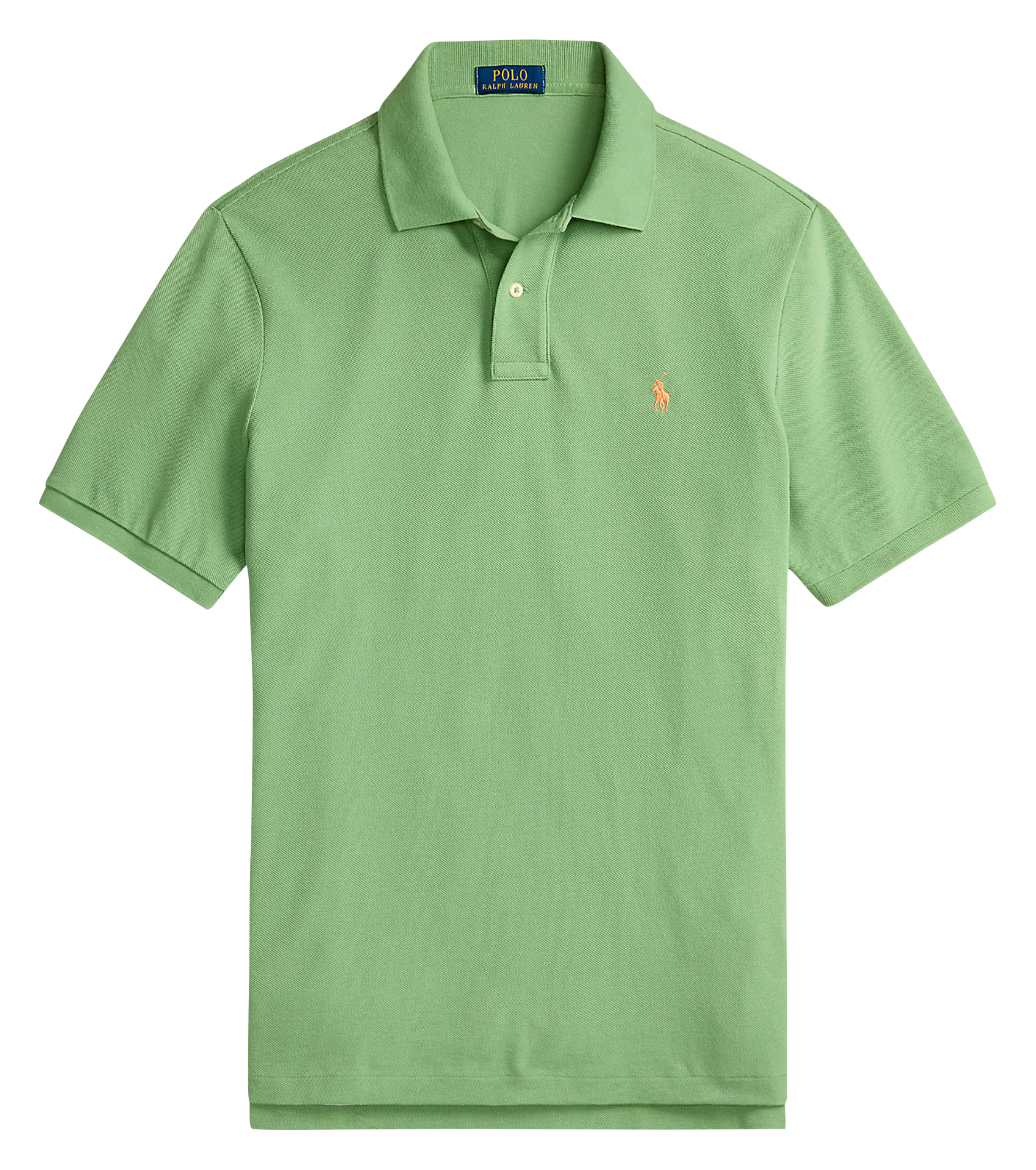 Getailleerde katoenen polo met korte mouwen POLO RALPH LAUREN Groen