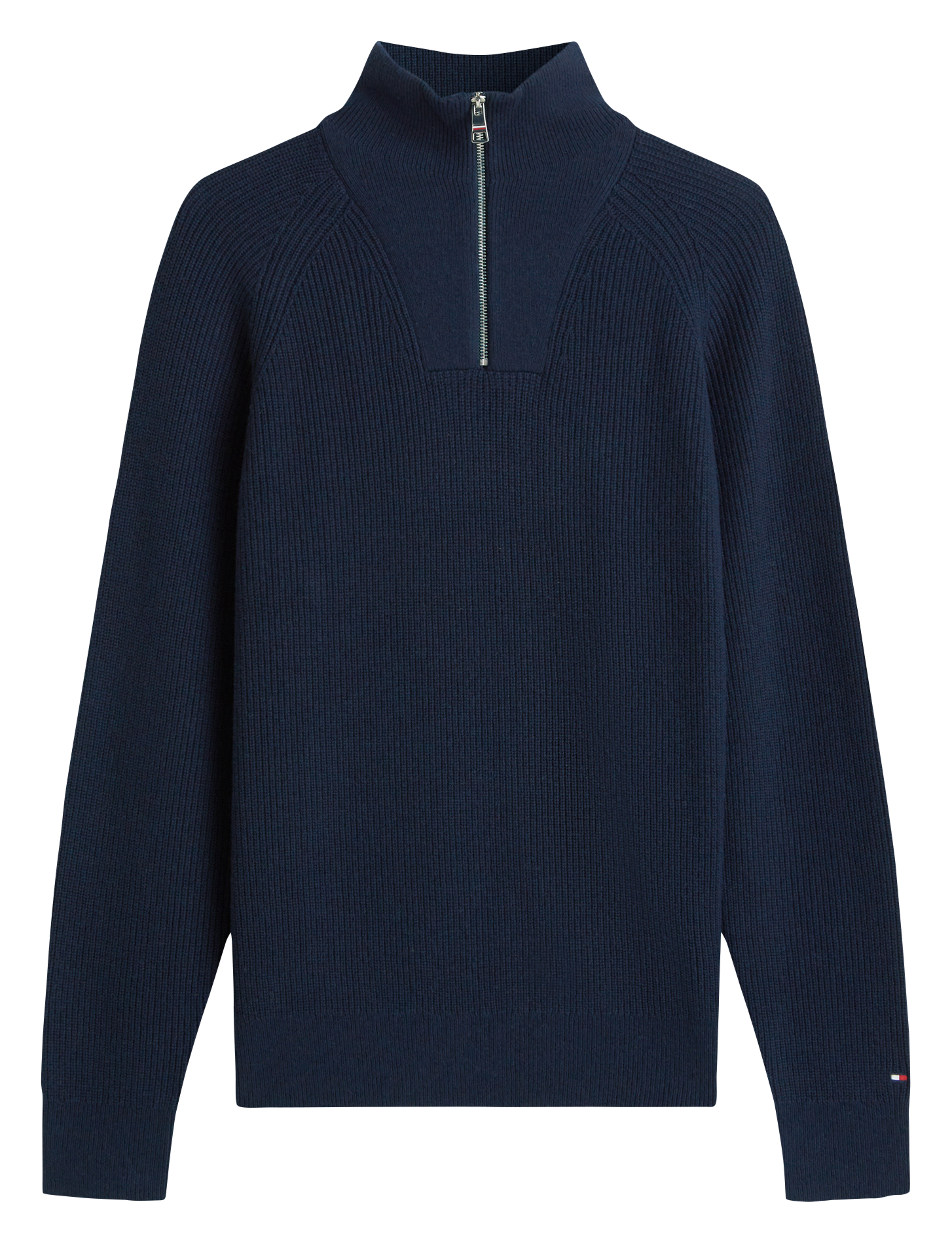 Straight high-neck knitted sweater TOMMY HILFIGER Blue