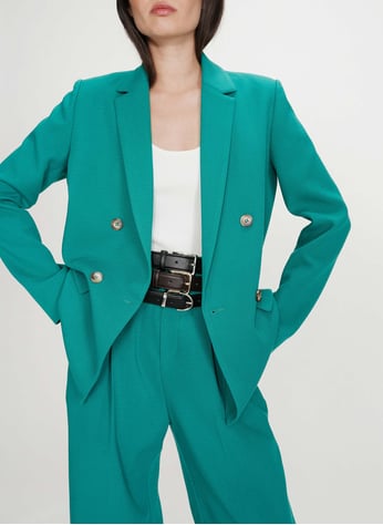 GIBZ Linnen blazer voor dames, casual zomervest met midi GIBZ Linnen blazer voor dames, casual zomervest met midi