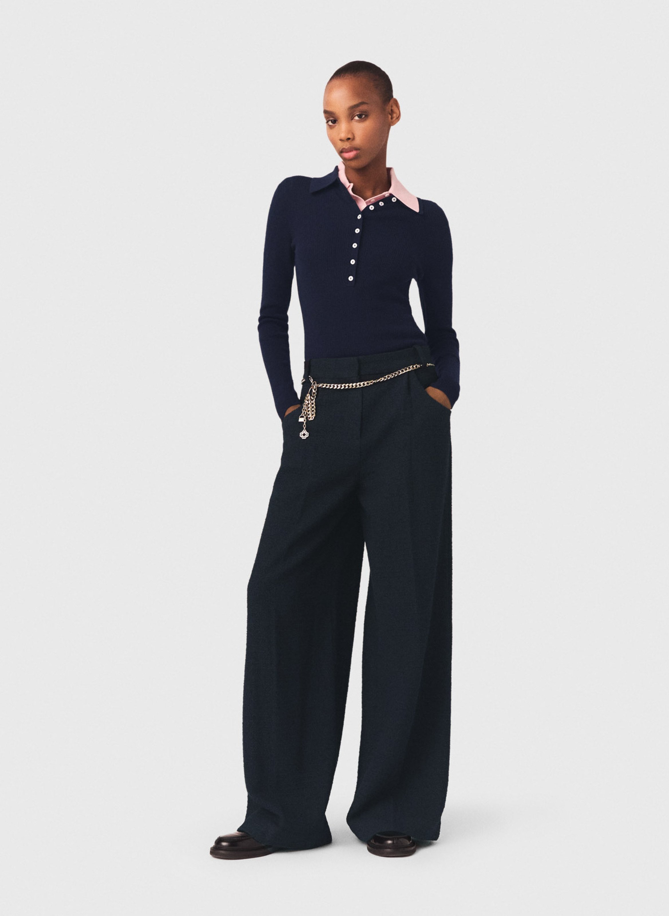 Wide trousers MAJE Blue